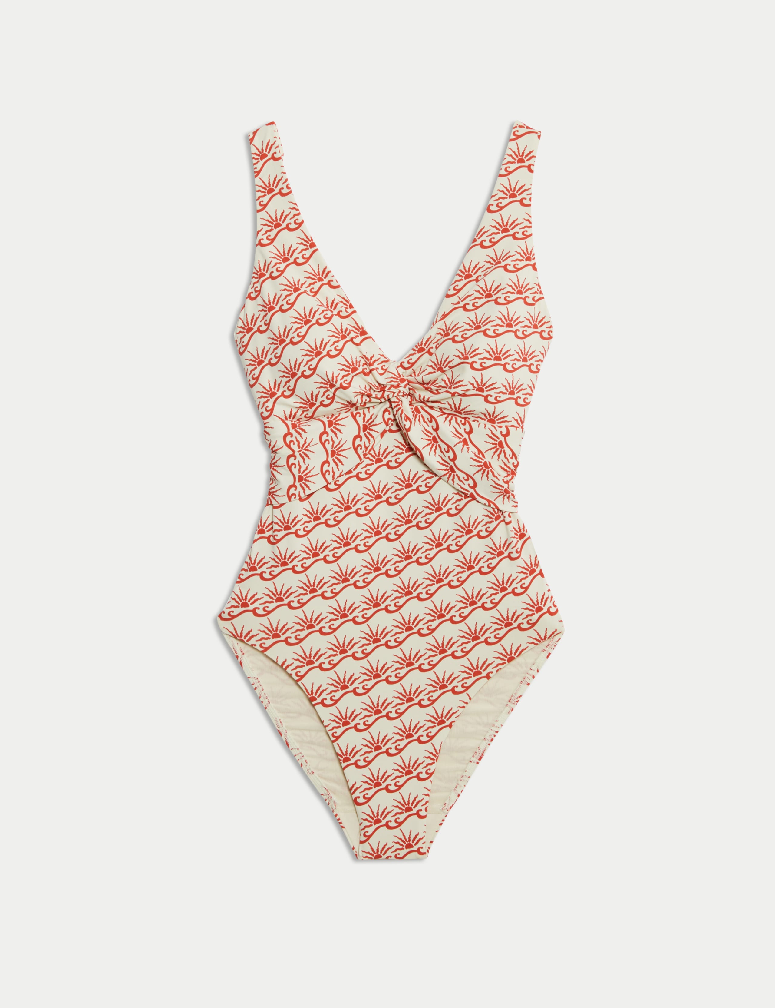 360 Tummy Control Printed Plunge Swimsuit 2 of 6