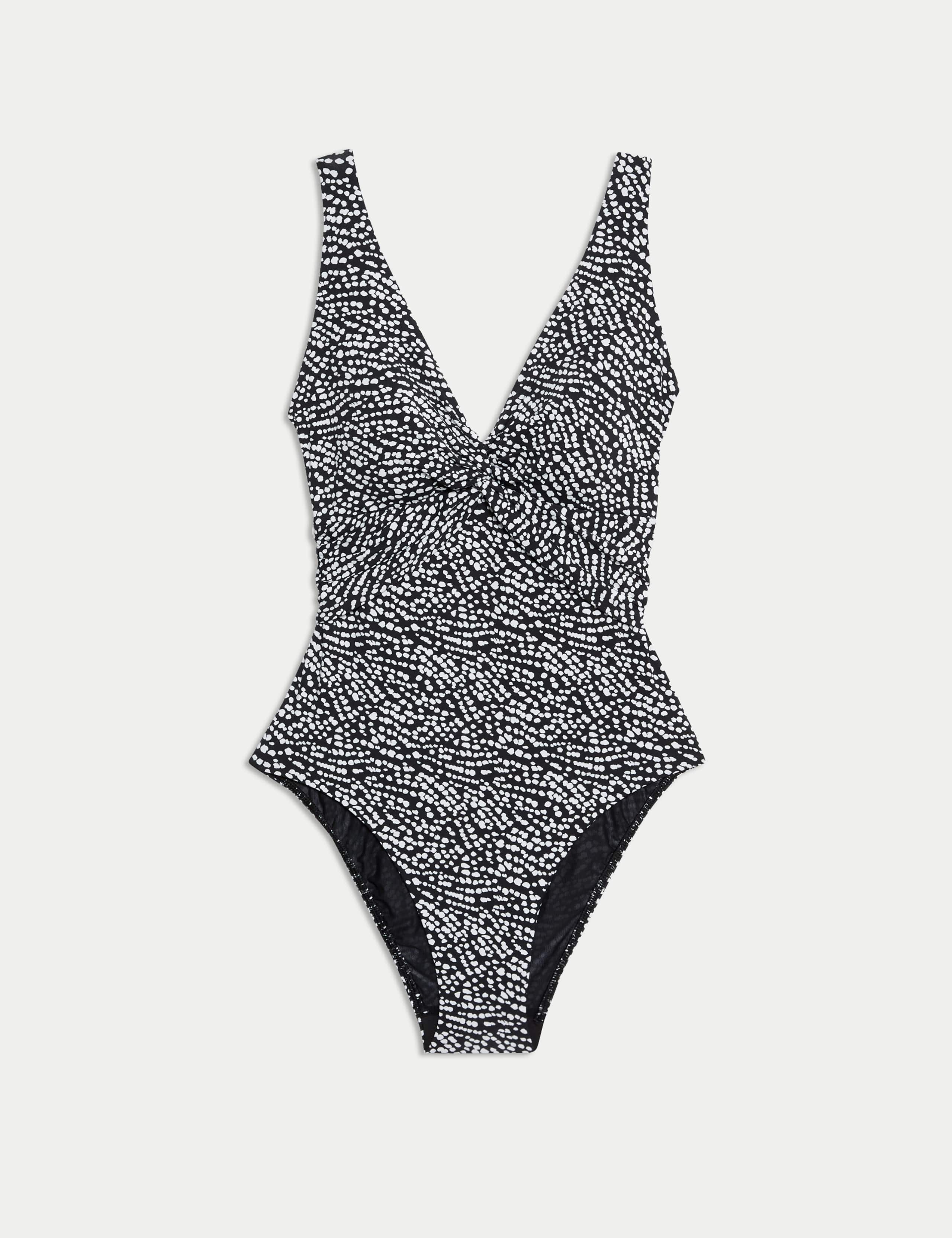 360 Tummy Control Printed Plunge Swimsuit 2 of 4