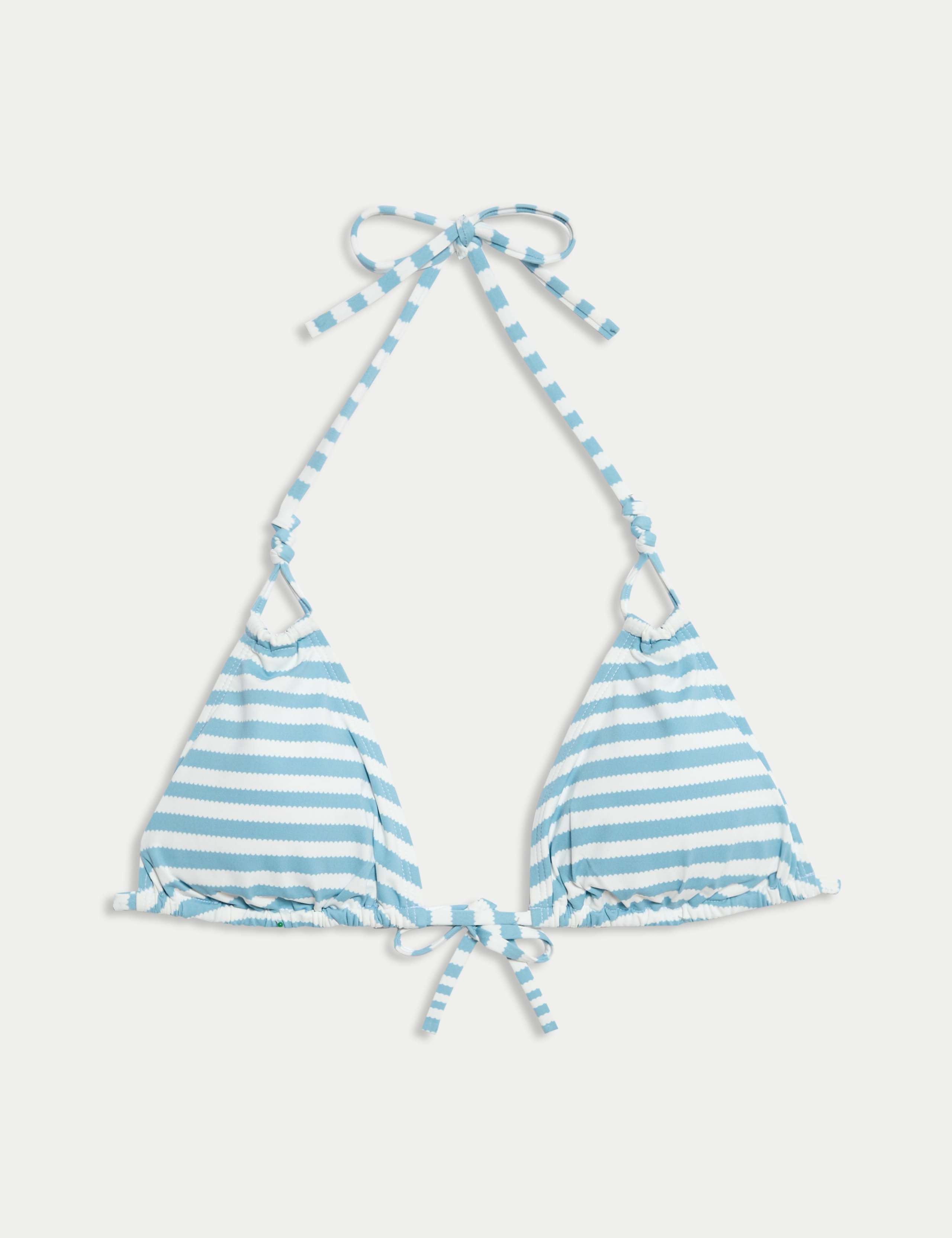 Printed Knot Front Triangle Bikini Top 2 of 7