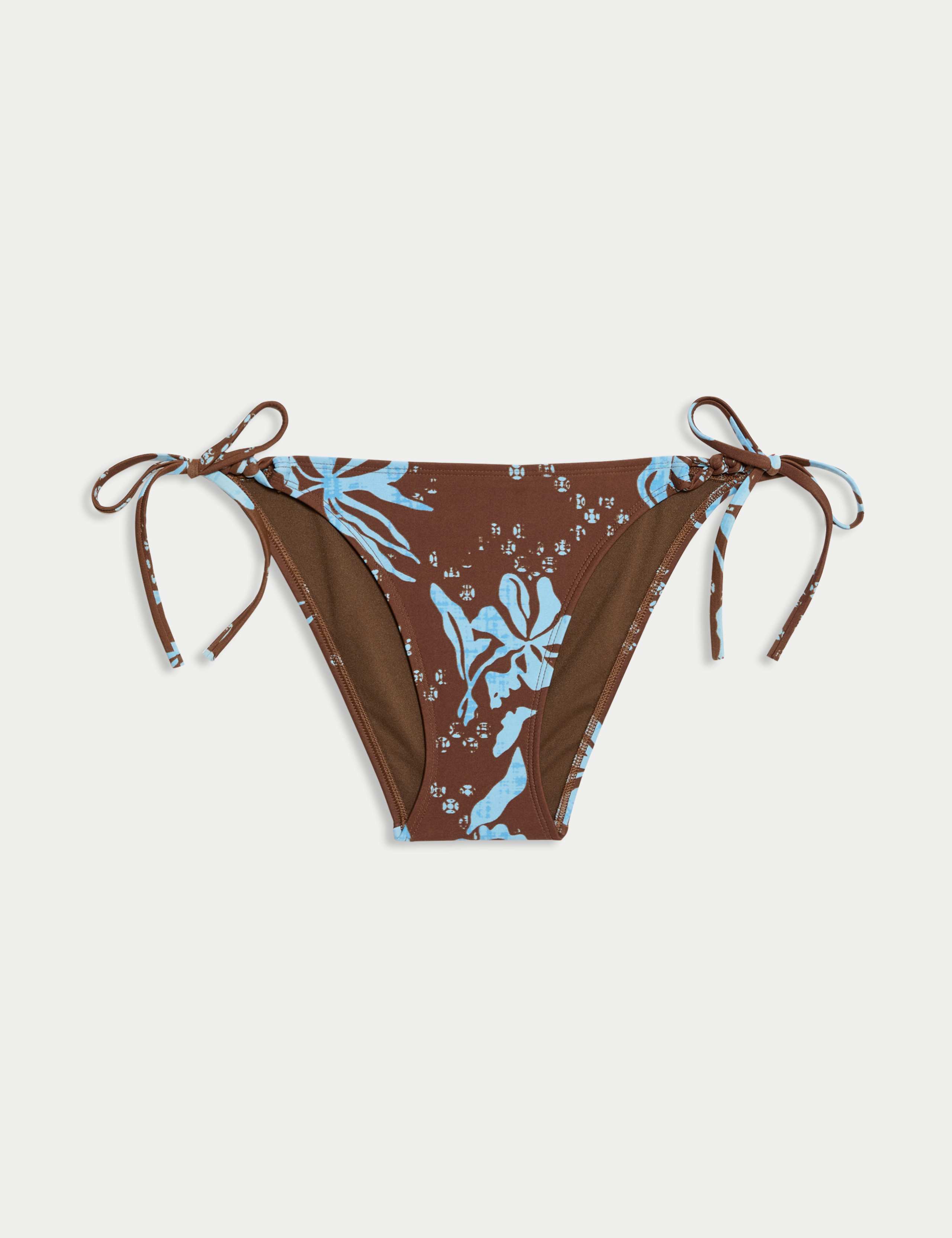 Printed Tie Side Bikini Bottoms 2 of 3
