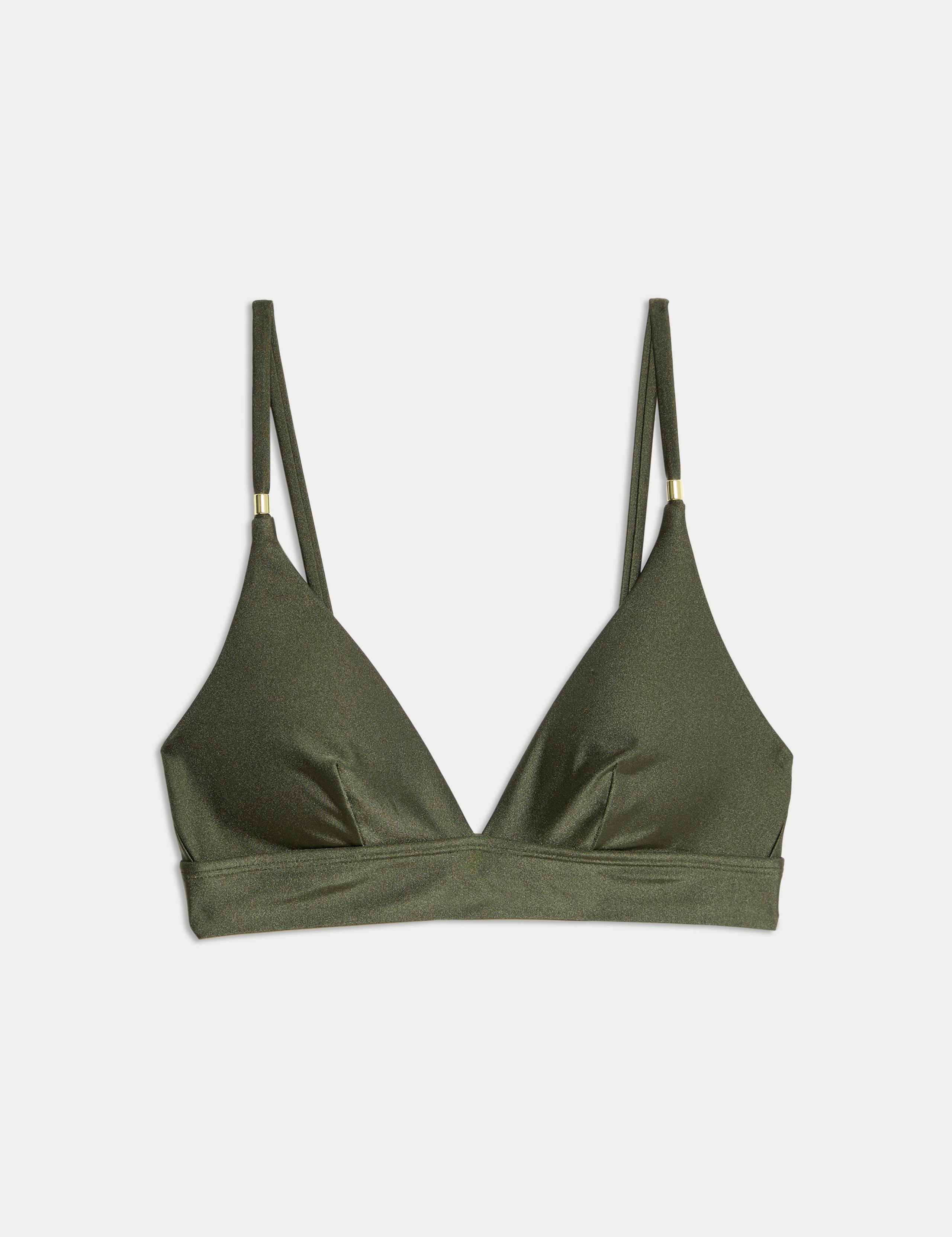 Padded Trim Detail Plunge Bikini Top 2 of 5