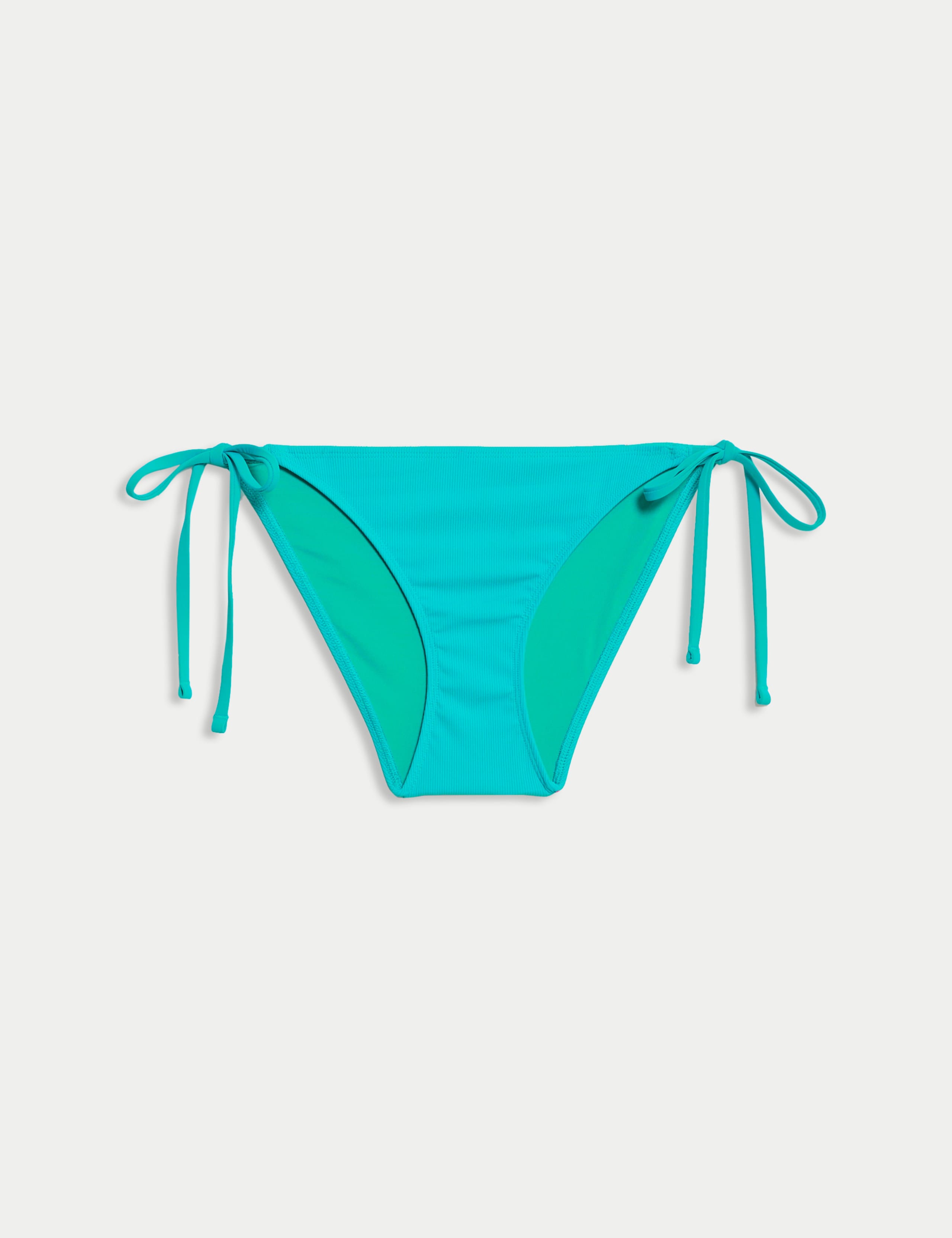 Textured Tie Side Bikini Bottoms 2 of 4
