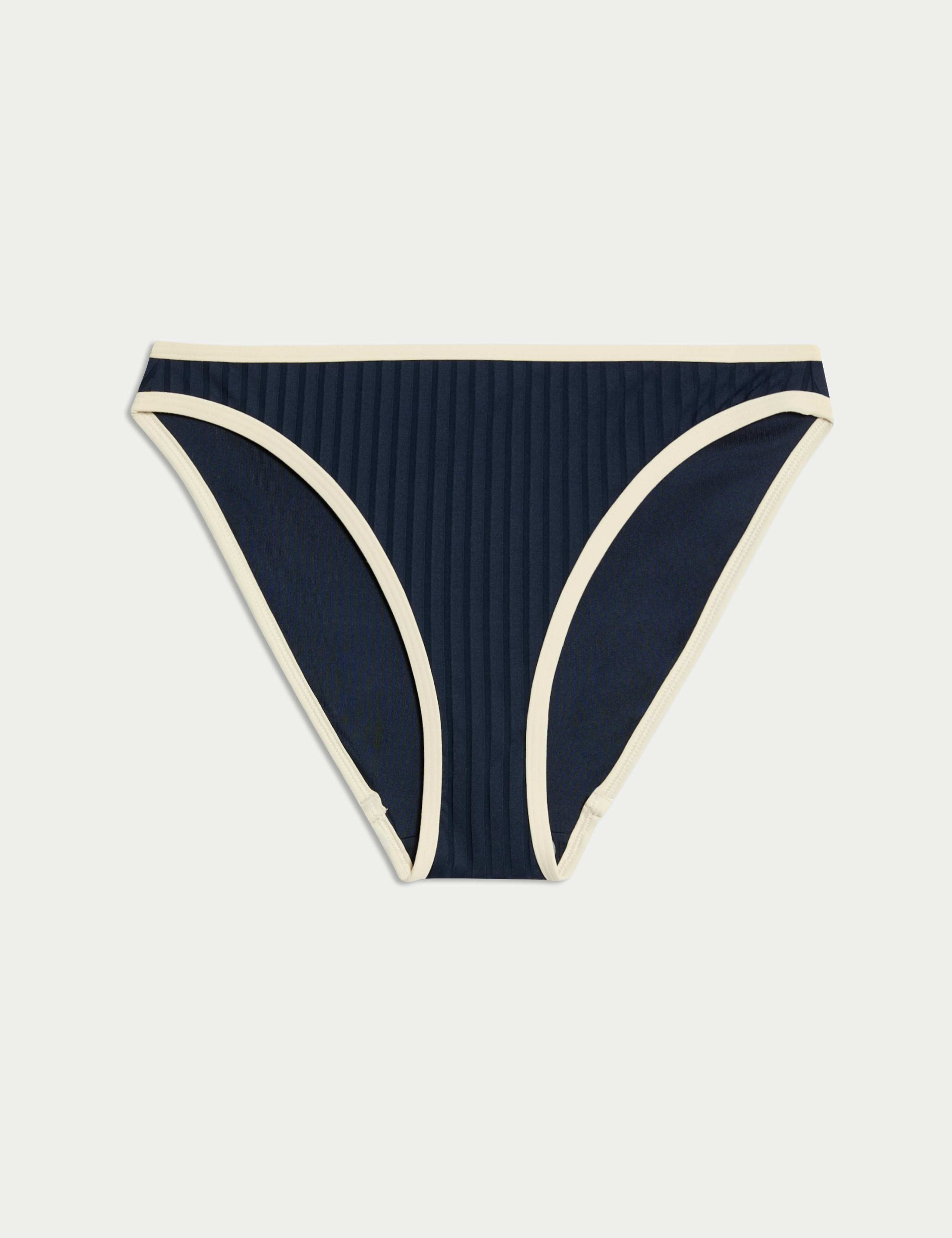 Ribbed Tipped High Leg Bikini Bottoms 2 of 4