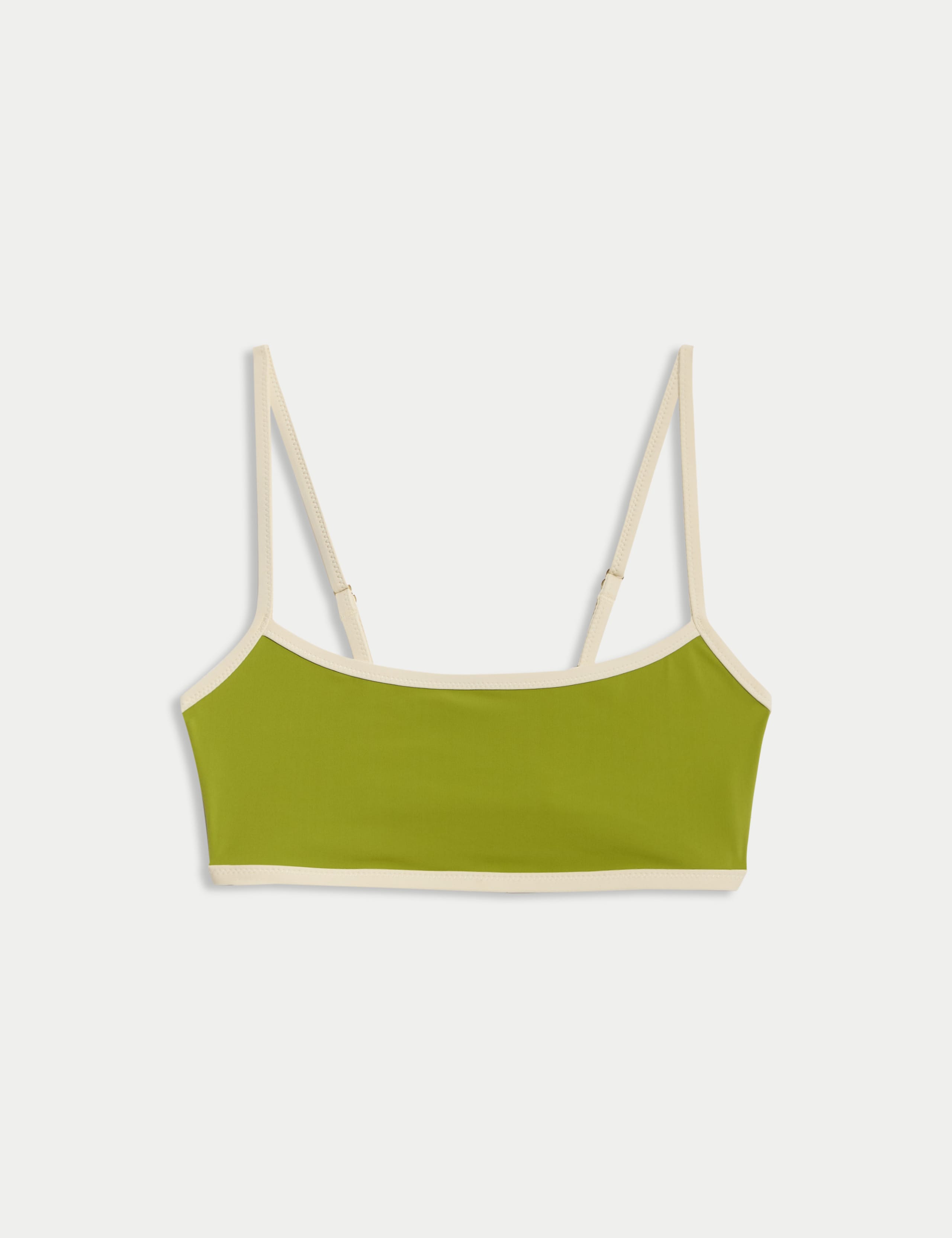 Contrast Trim Scoop Neck Bikini Top 2 of 4