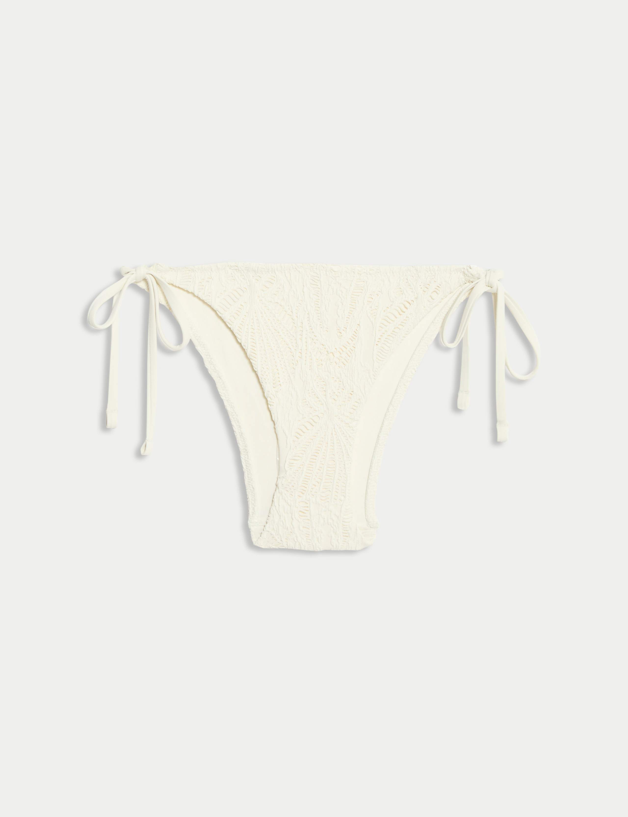 Jacquard Tie Side Bikini Bottoms 2 of 4