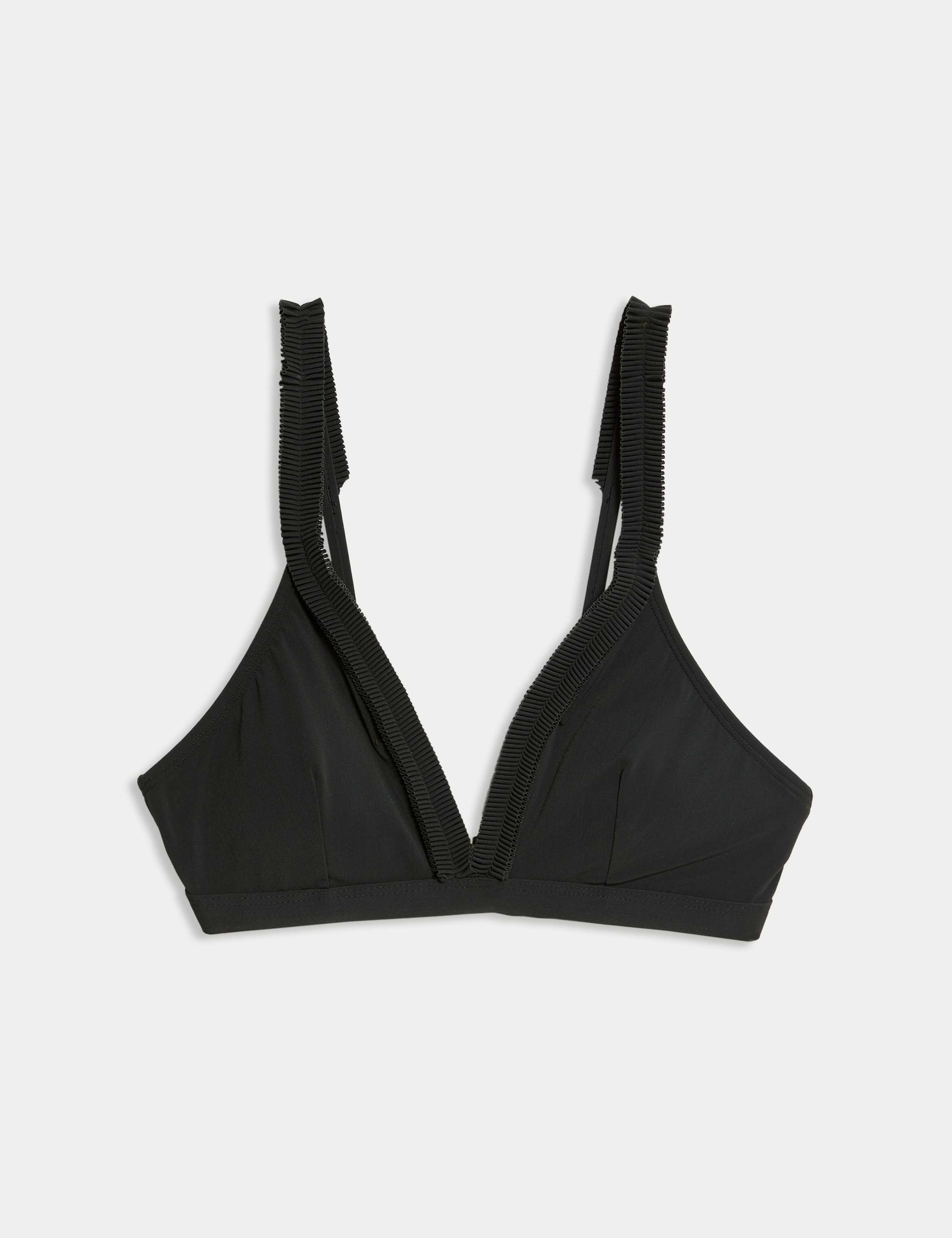 Pleated Detail Plunge Bikini Top 2 of 6
