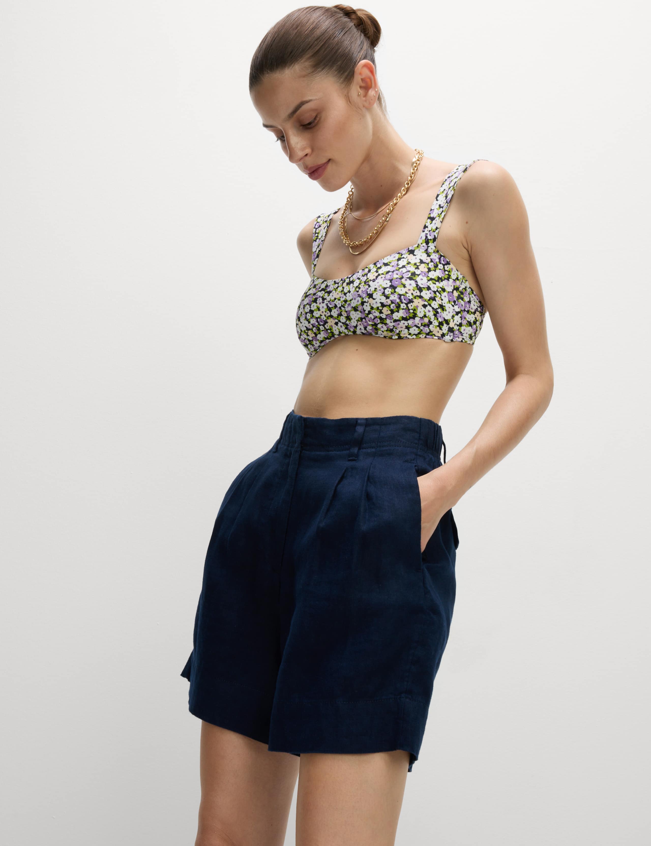 Floral Padded Sweetheart Neck Bikini Top 6 of 6