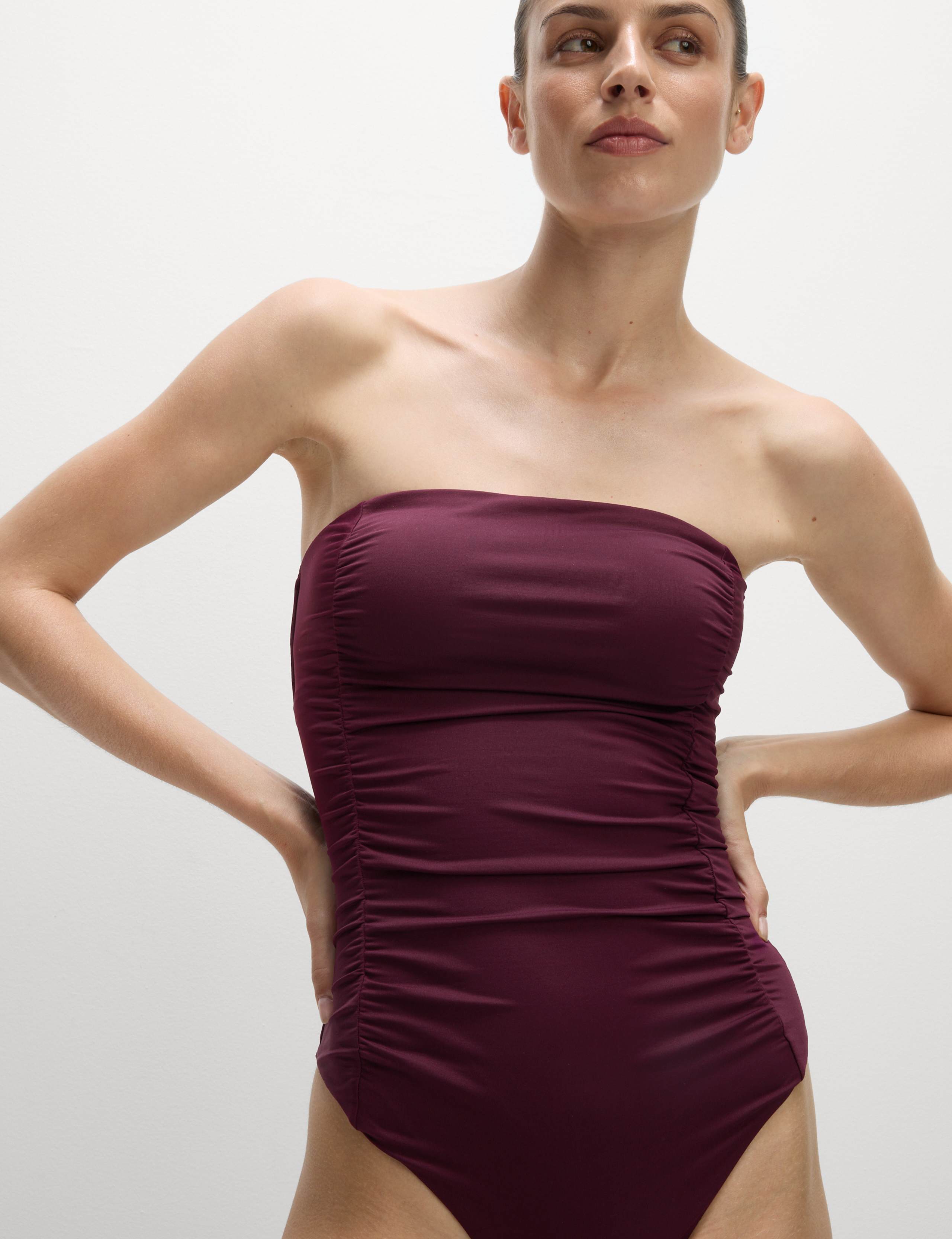Tummy Control Ruched Bandeau Swimsuit 7 of 7