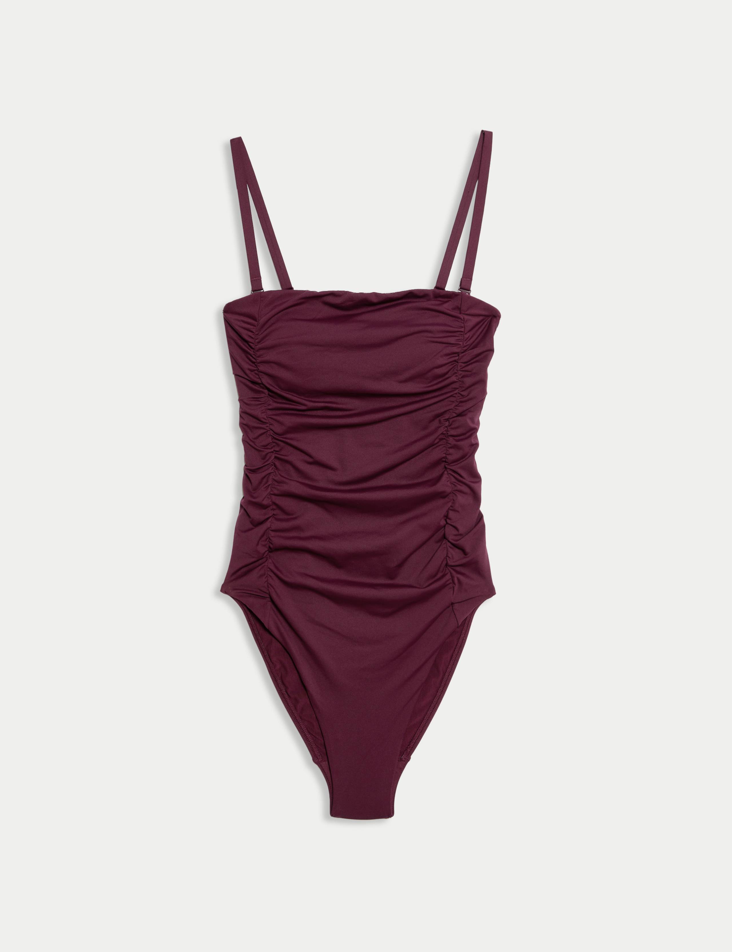 Tummy Control Ruched Bandeau Swimsuit 2 of 7