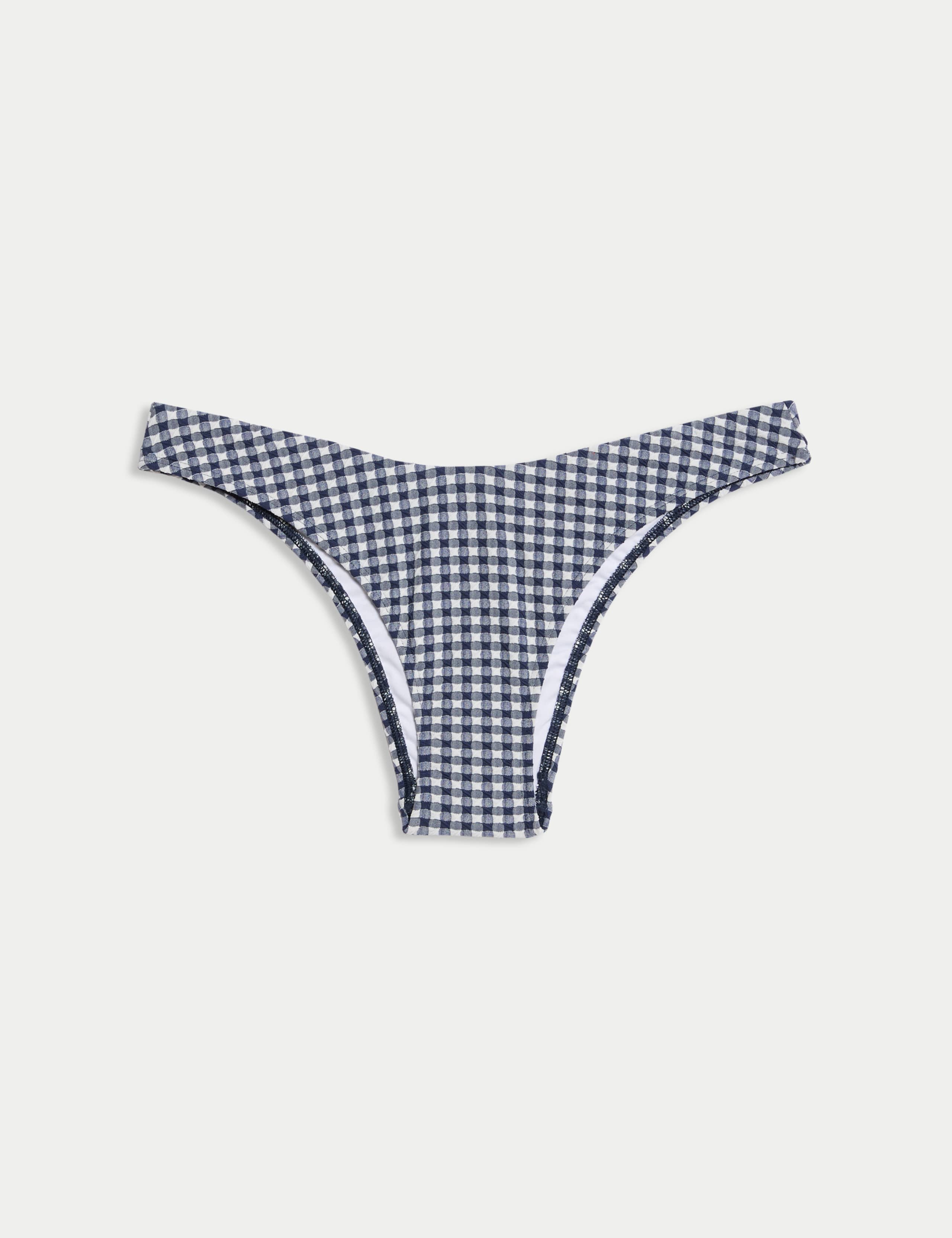 Gingham High Leg Bikini Bottoms 2 of 5