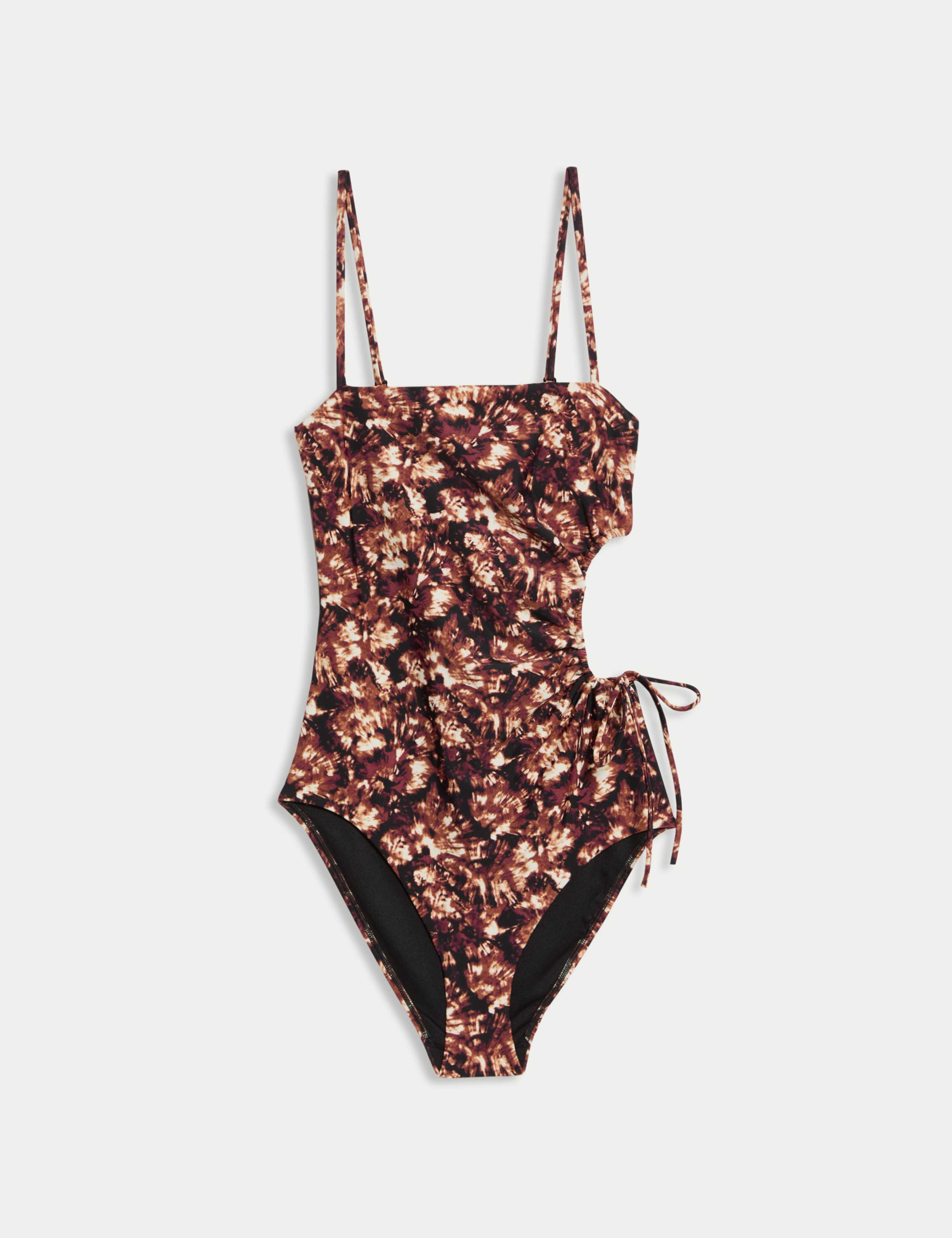 Printed Cut Out Drawstring Swimsuit 2 of 7