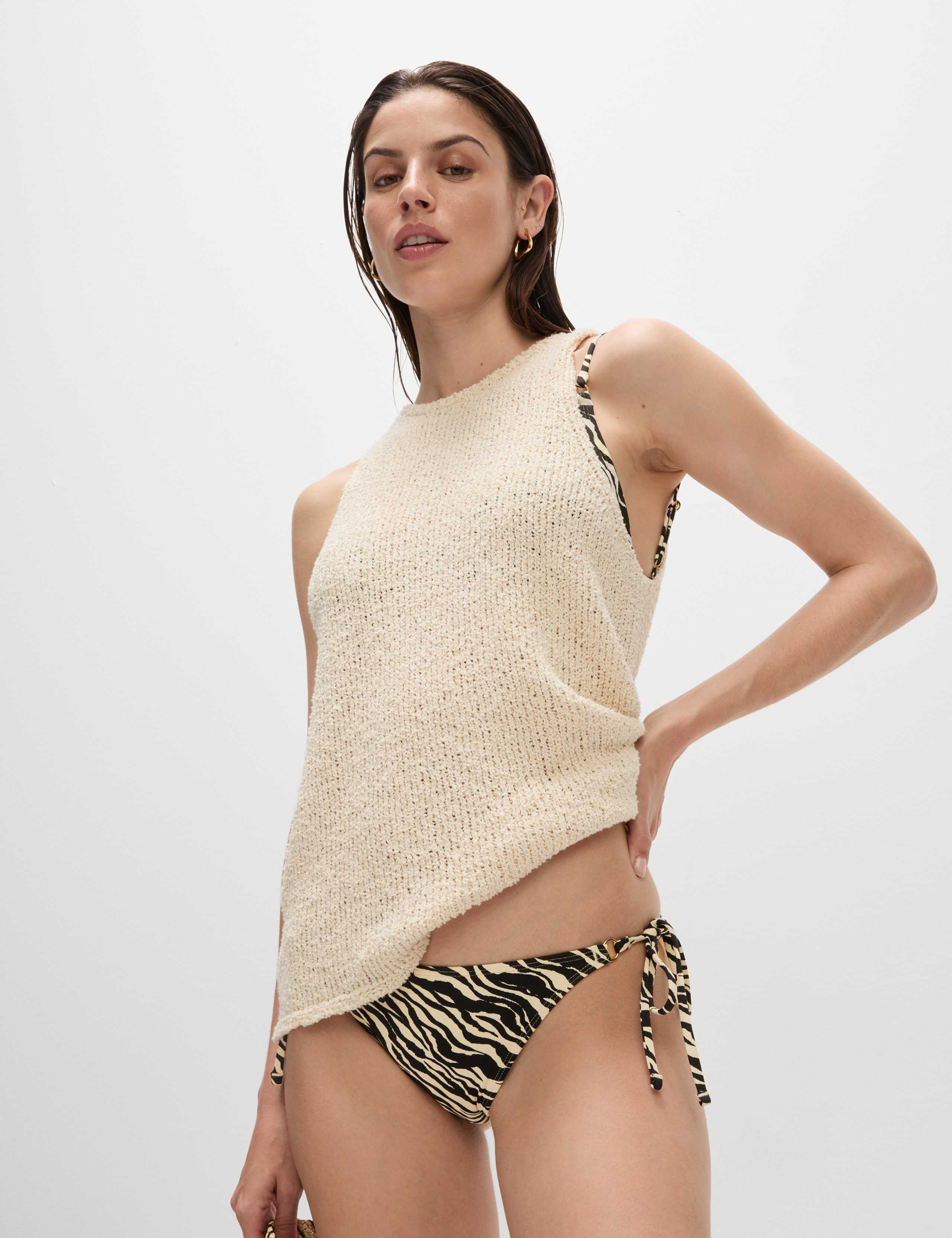 Animal Print Tie Side Bikini Bottoms 6 of 6