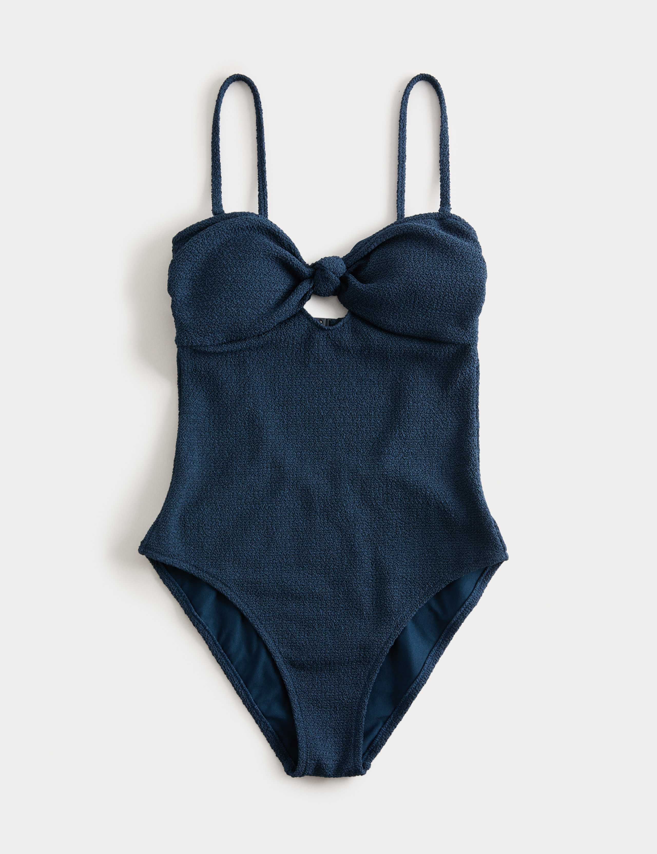 Textured Knot Front Cut Out Swimsuit 2 of 6