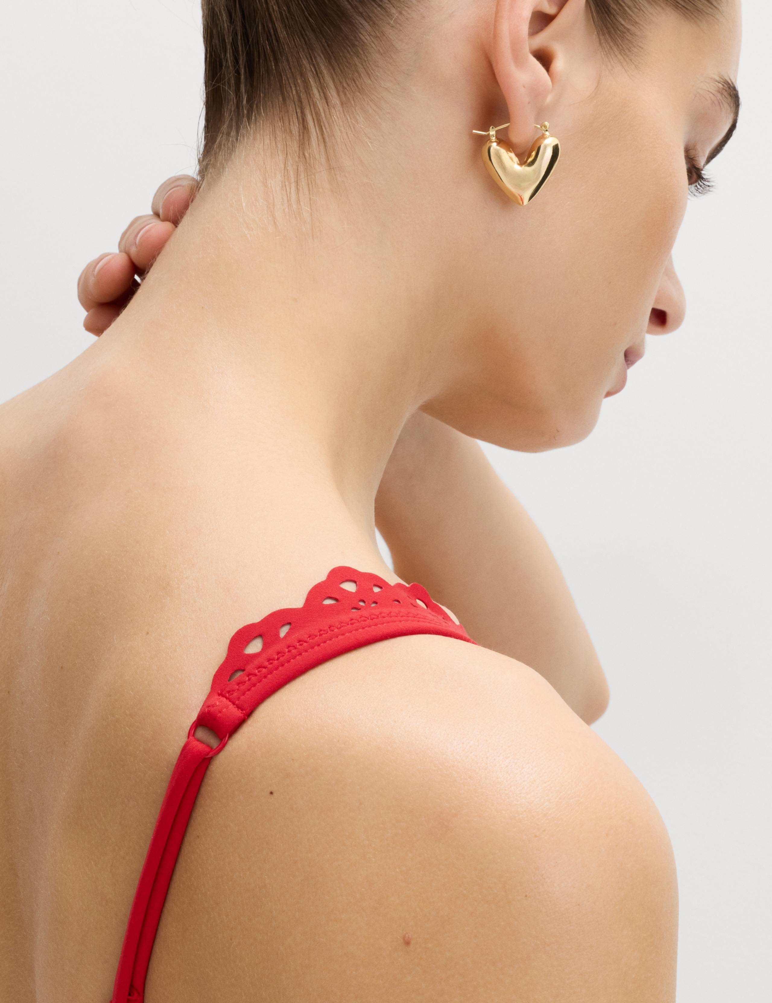 Broderie Trim Sculpt Padded Plunge Bikini Top 3 of 6