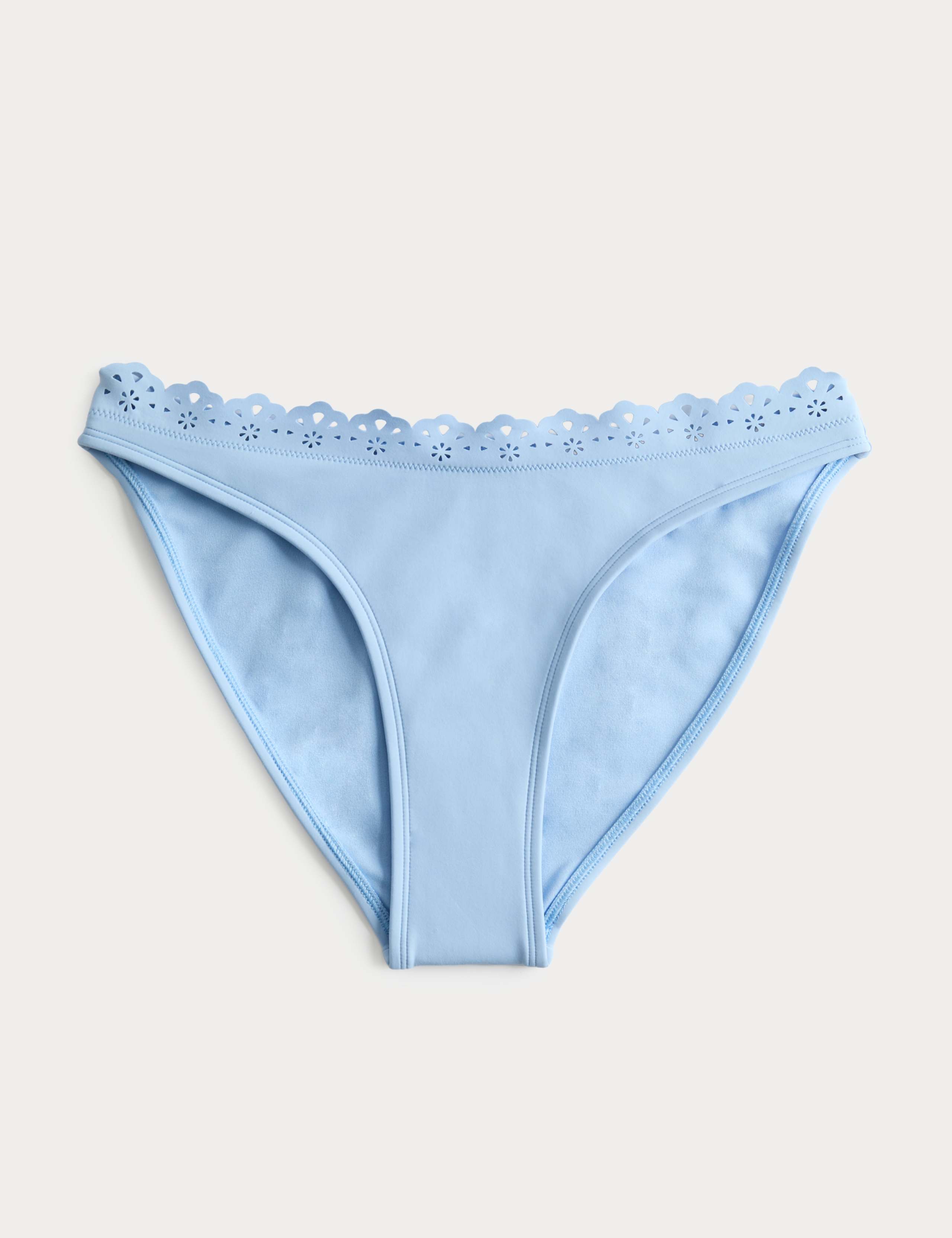 Sculpt Broderie Trim High Leg Bikini Bottoms 2 of 5