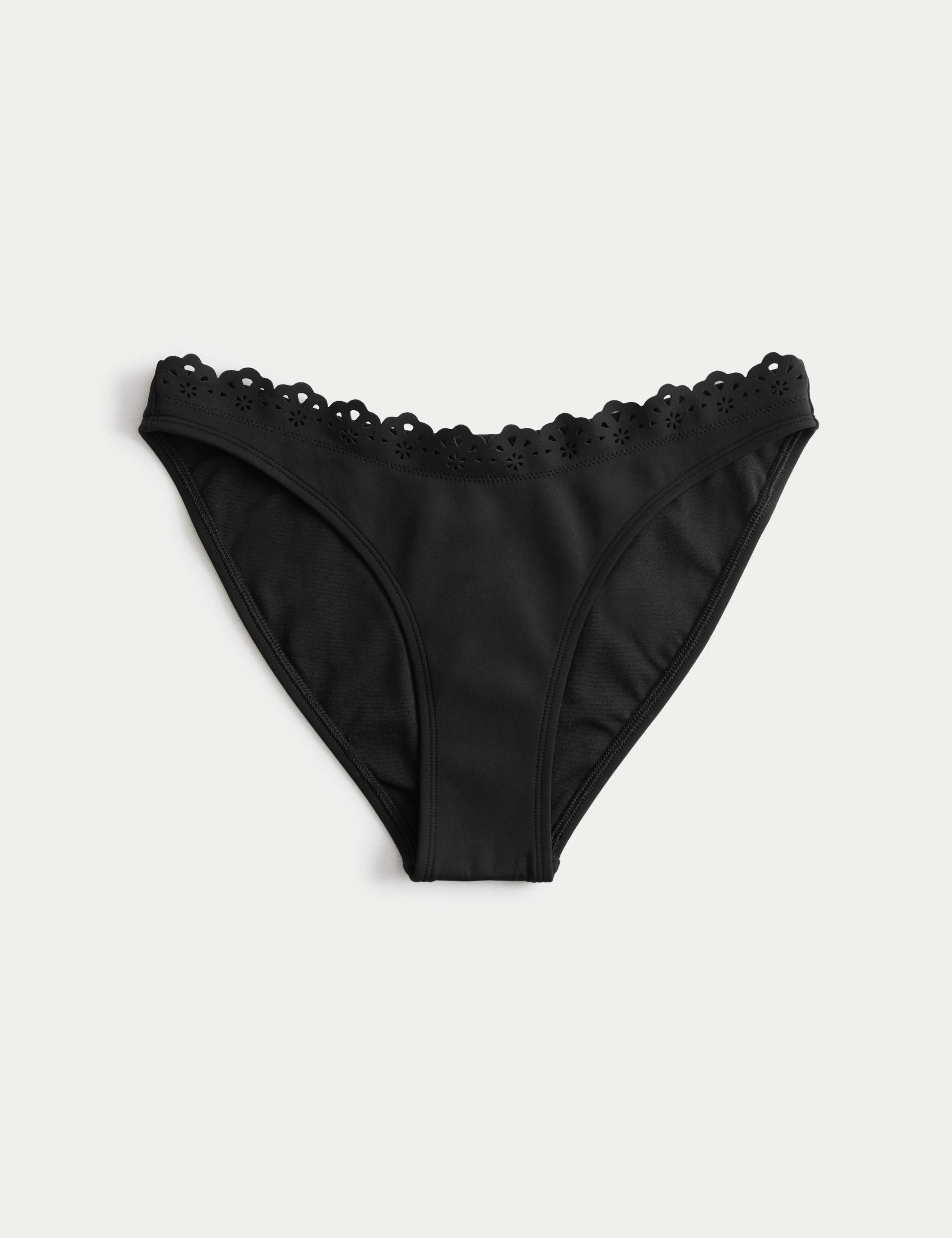 Sculpt Broderie Trim High Leg Bikini Bottoms 2 of 5