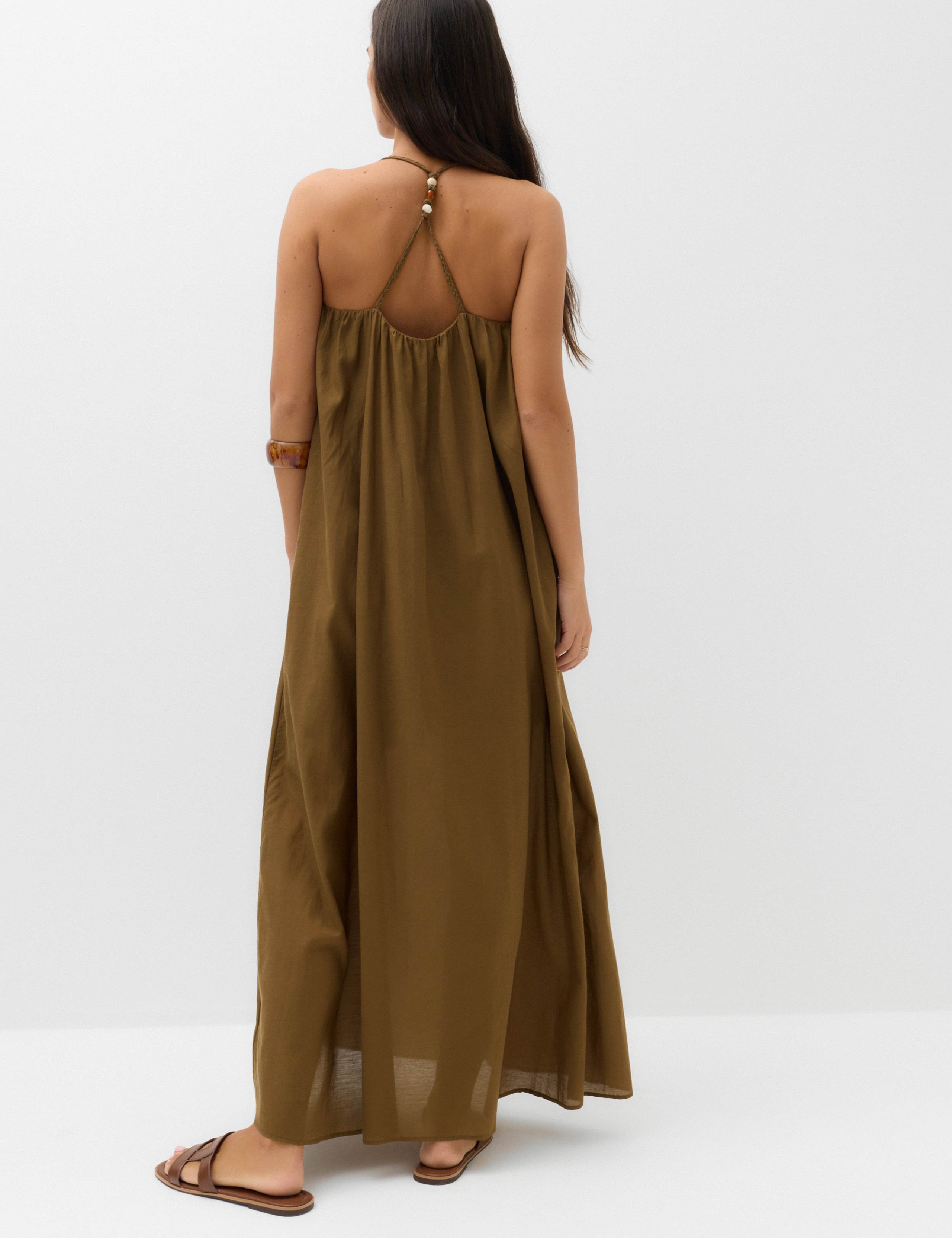 Pure Cotton Beaded Strappy Beach Dress 4 of 6