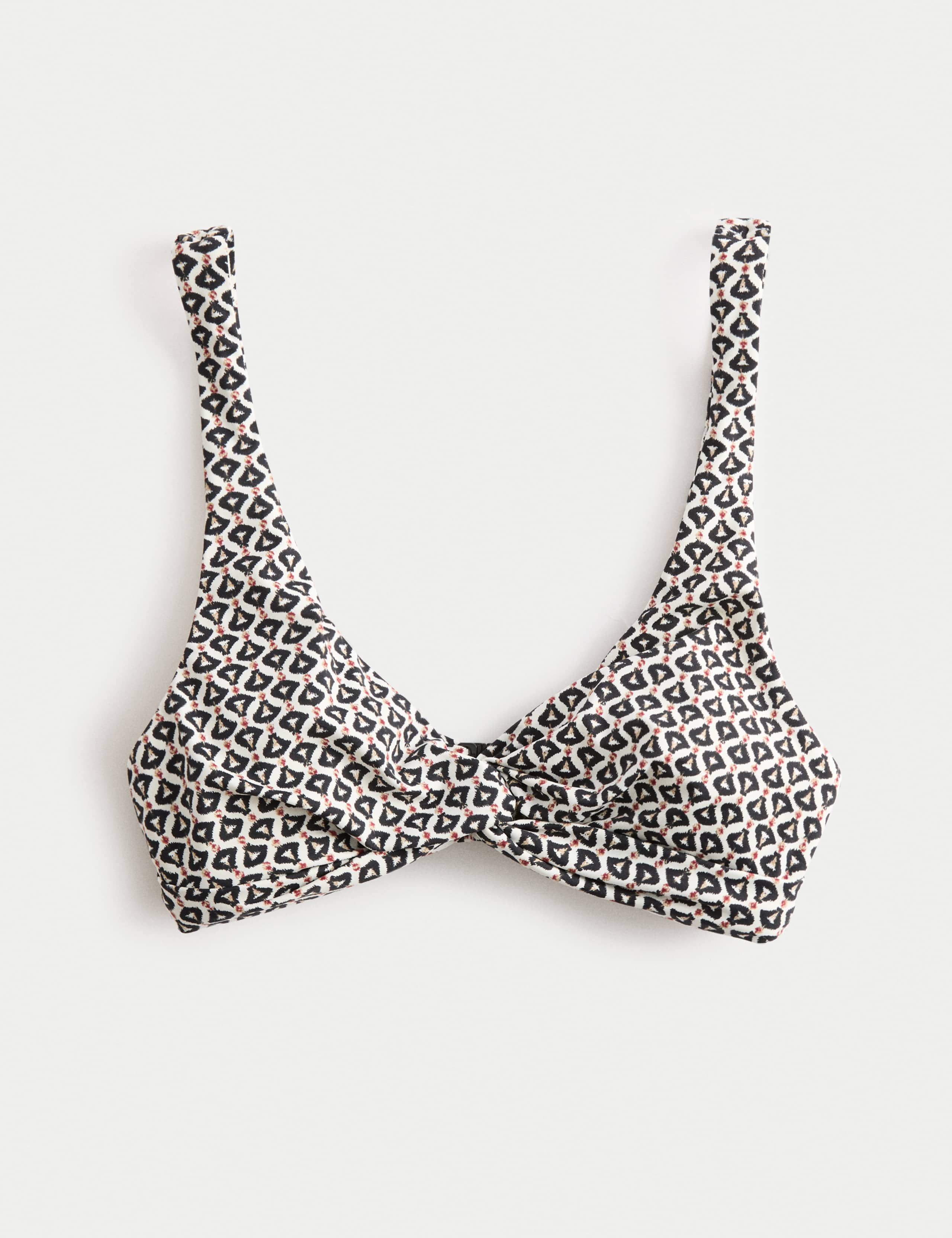 Printed Twist Front Plunge Bikini Top 2 of 6