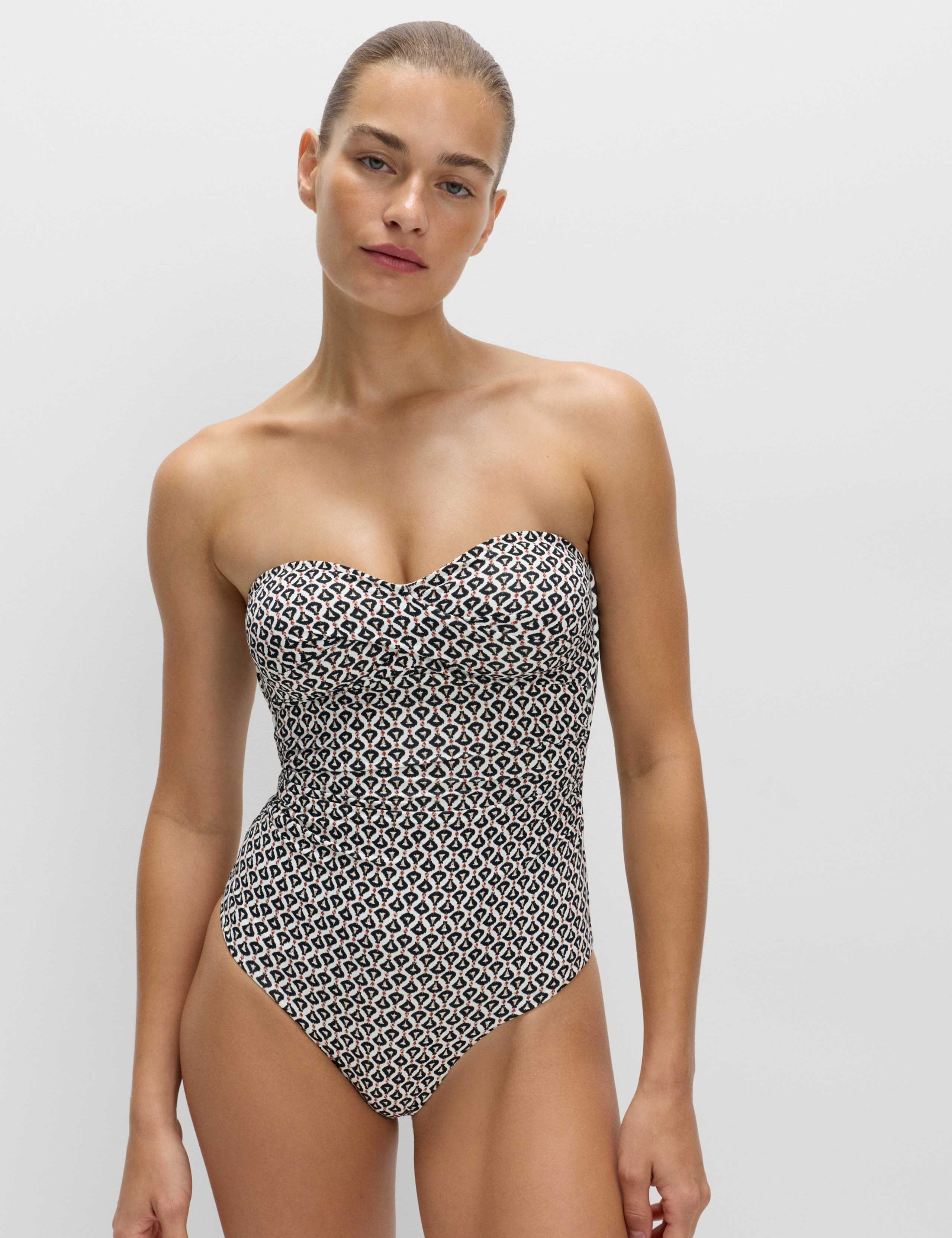 Tummy Control Printed Padded Bandeau Swimsuit 6 of 6