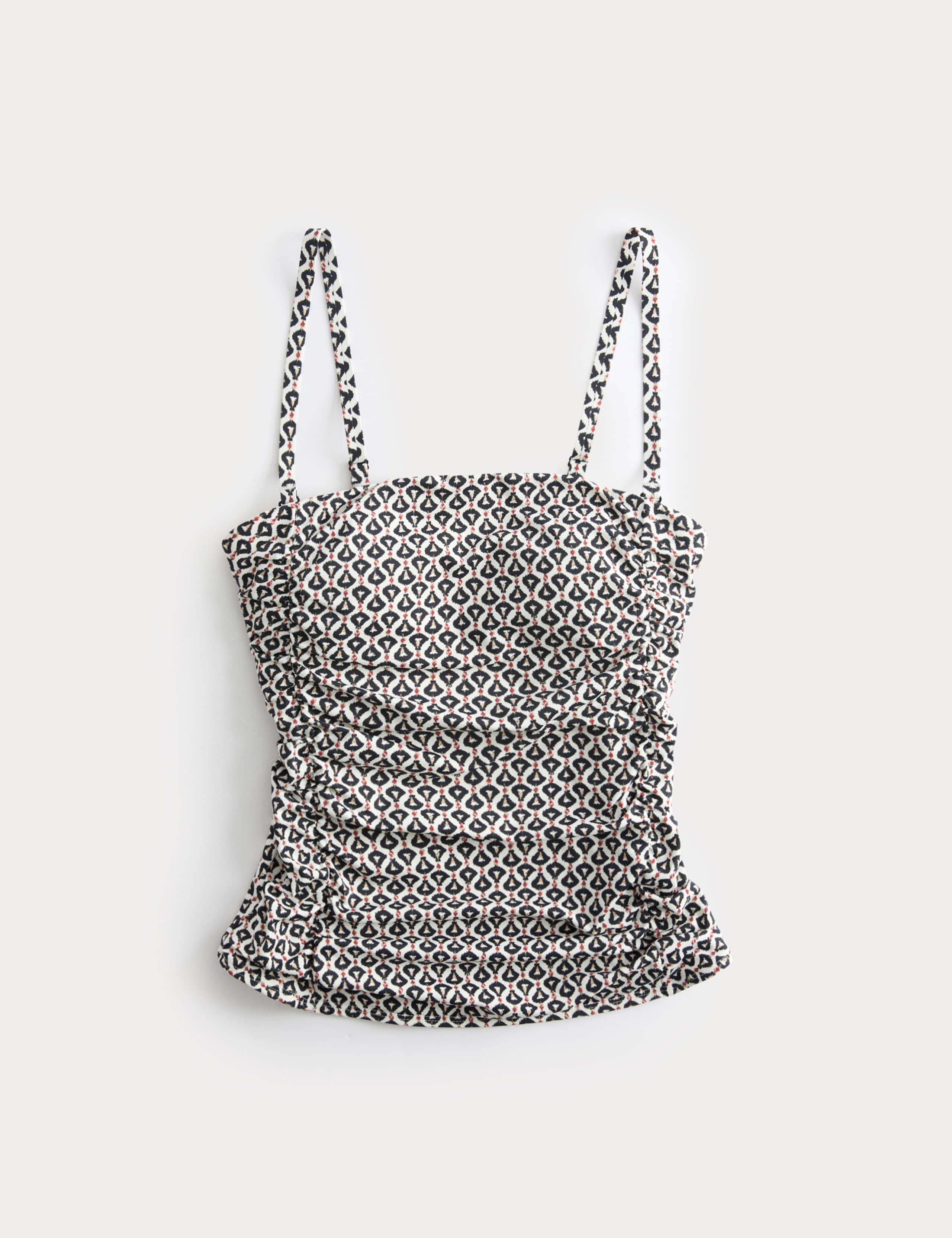 Tummy Control Printed Ruched Tankini Top 2 of 5