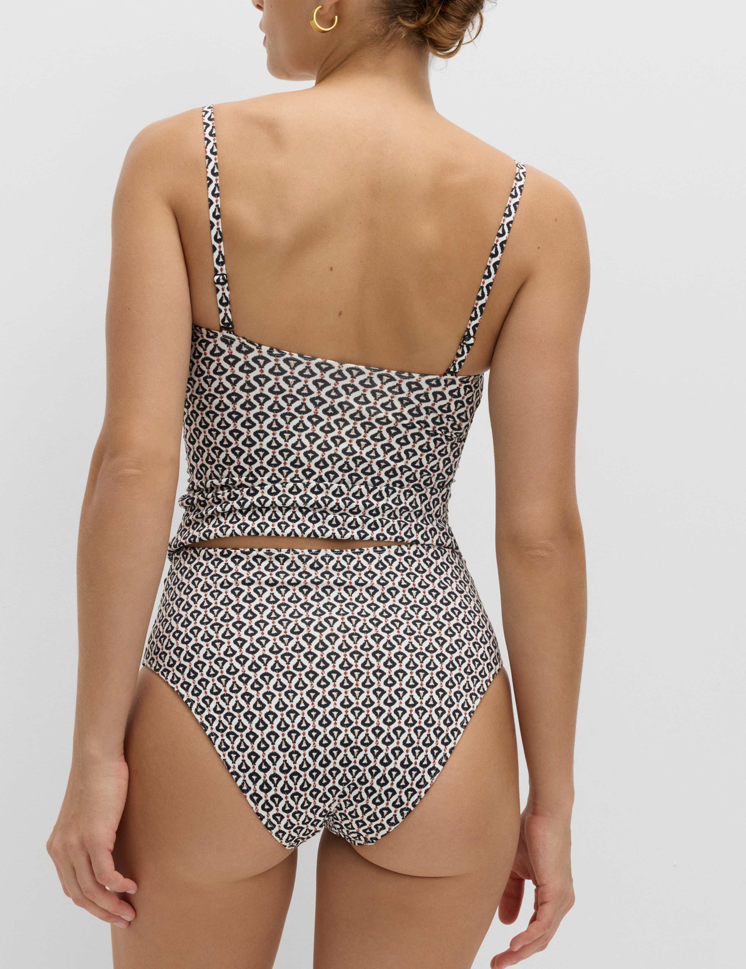 Printed High Waisted Bikini Bottoms 4 of 5