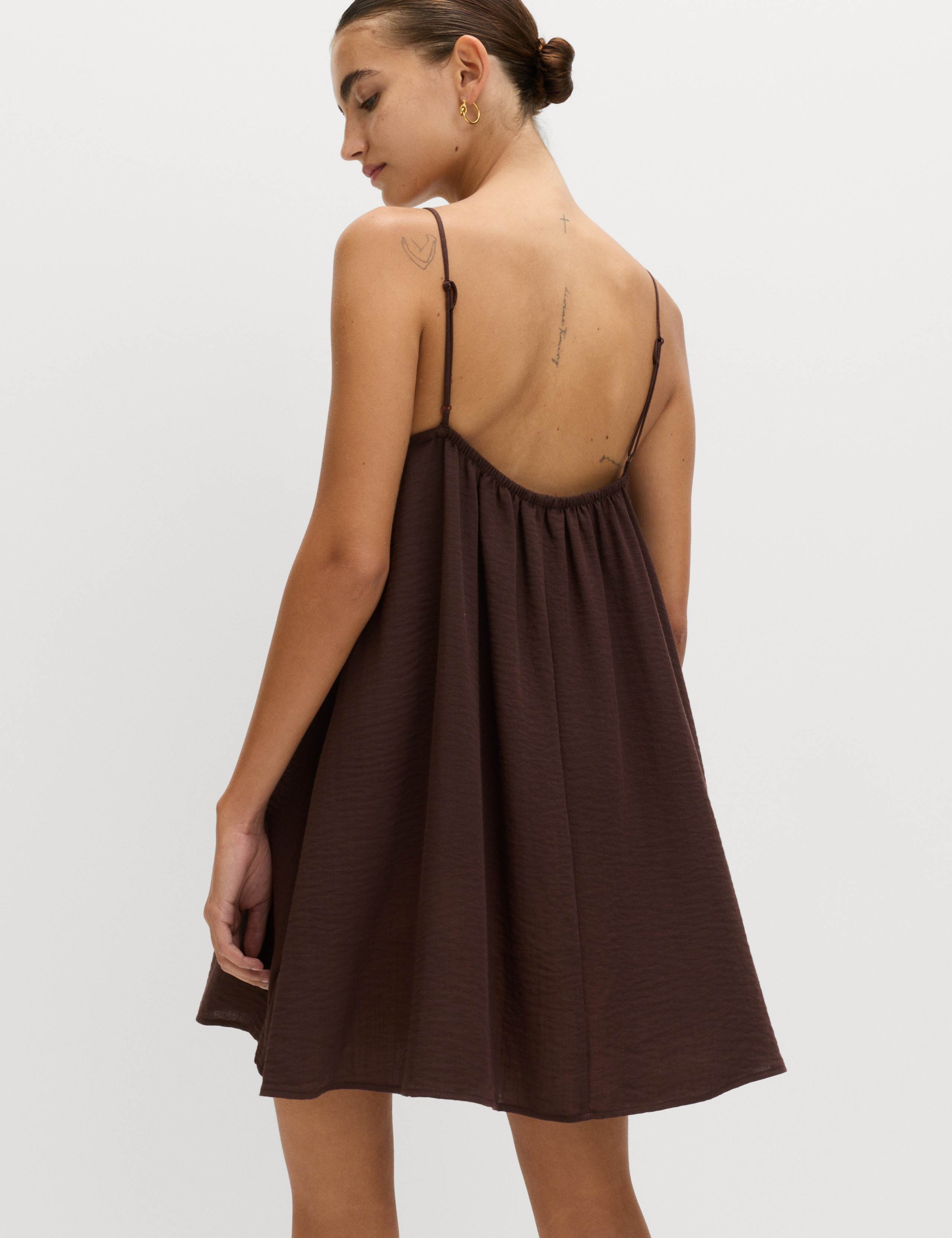 Tie Front Strappy Mini Slip Dress 4 of 5