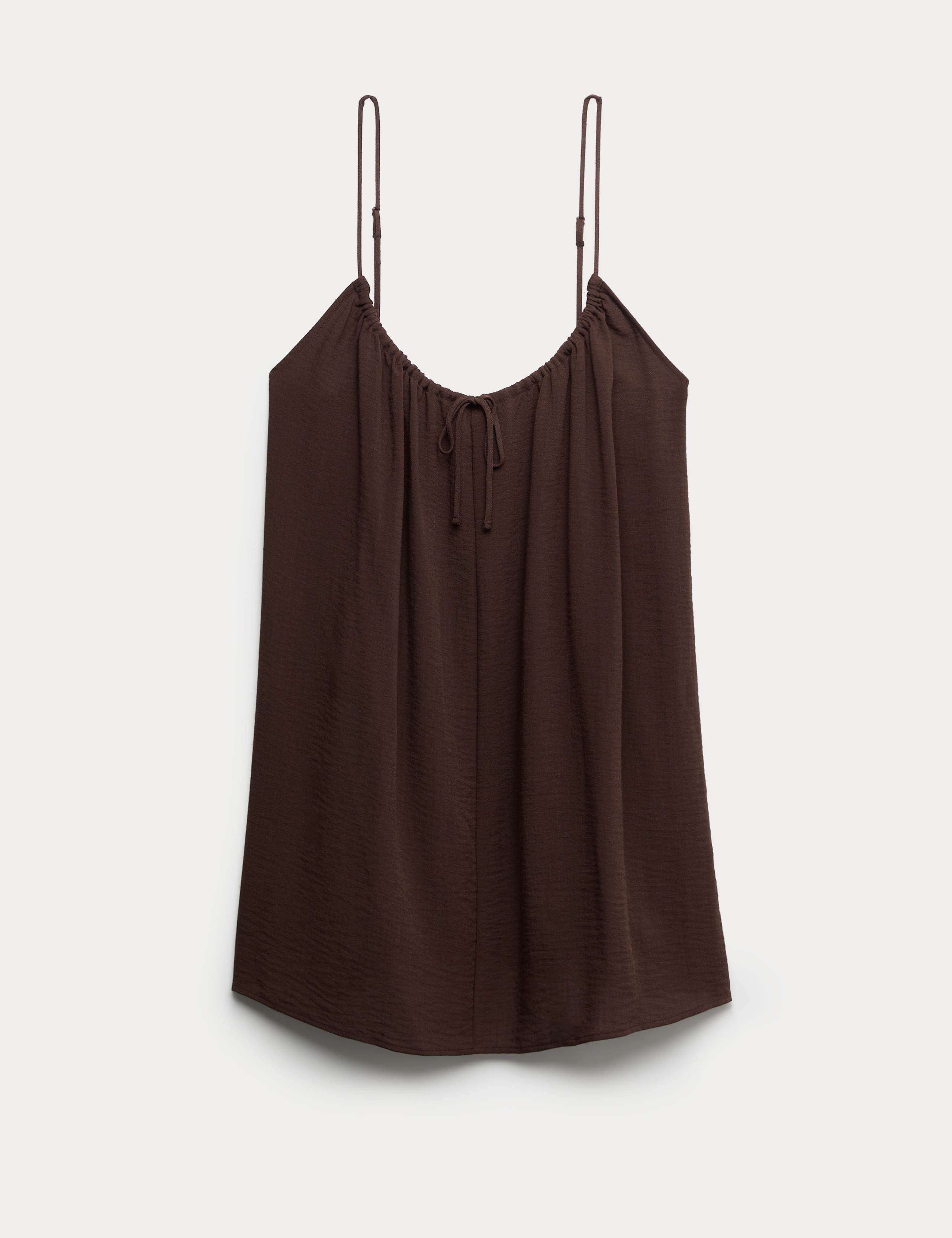 Tie Front Strappy Mini Slip Dress 2 of 5
