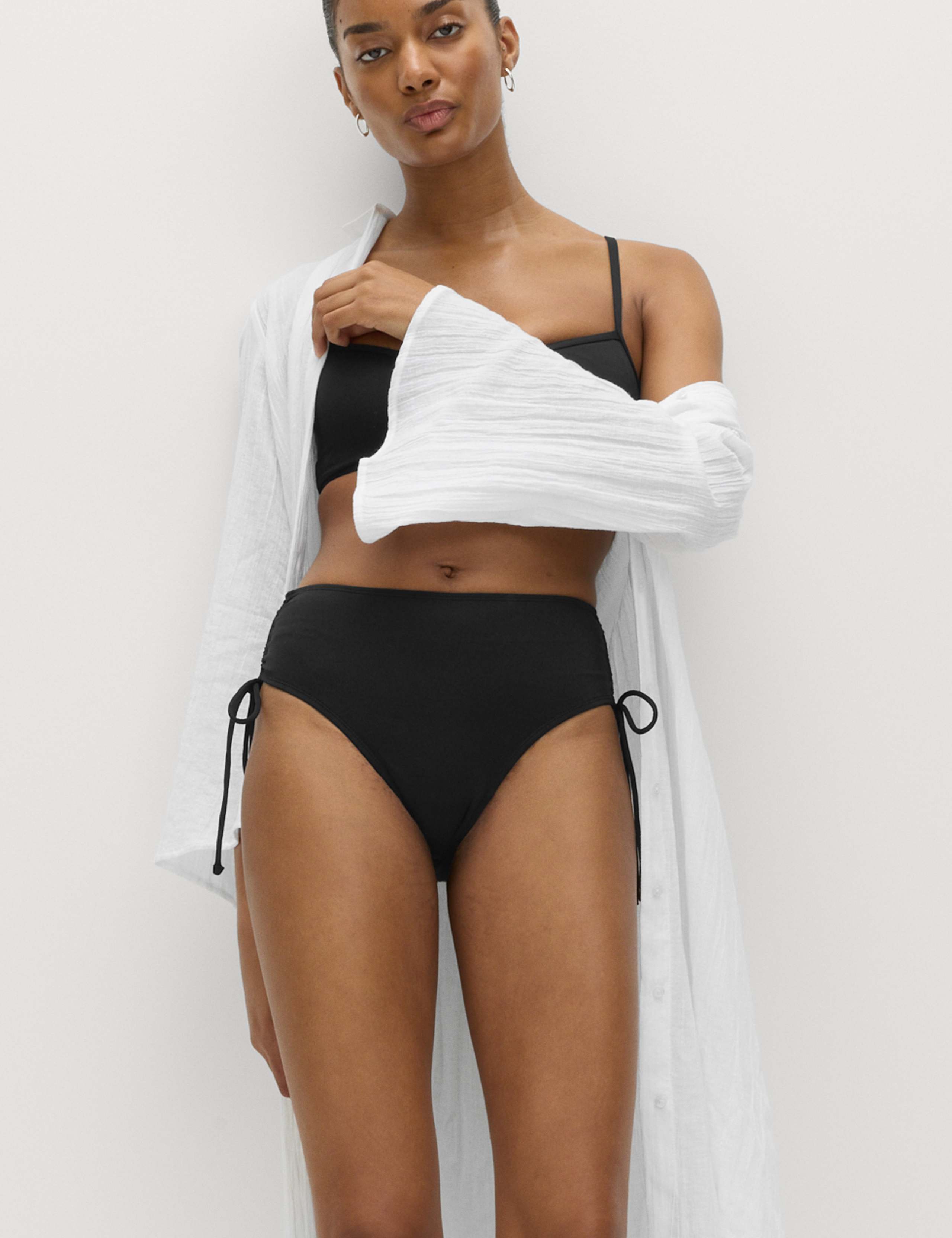 Tummy Control High Waisted Bikini Bottoms 1 of 5