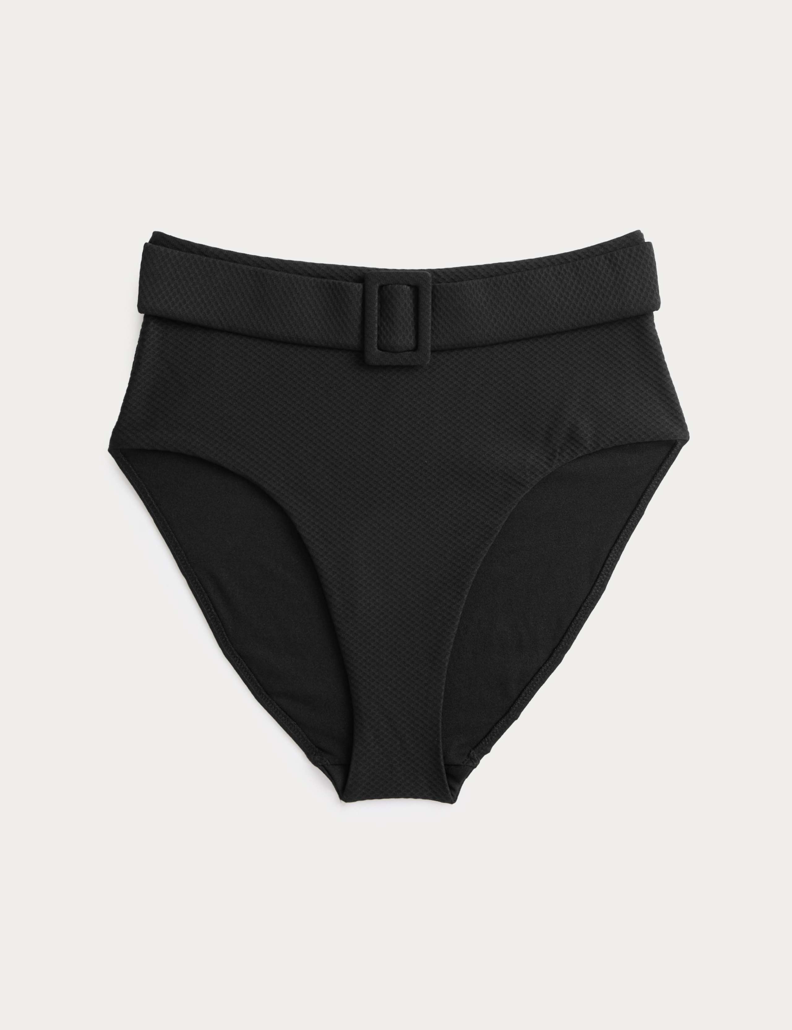 Textured Honey Comb High Waist Bikini Bottoms 2 of 5