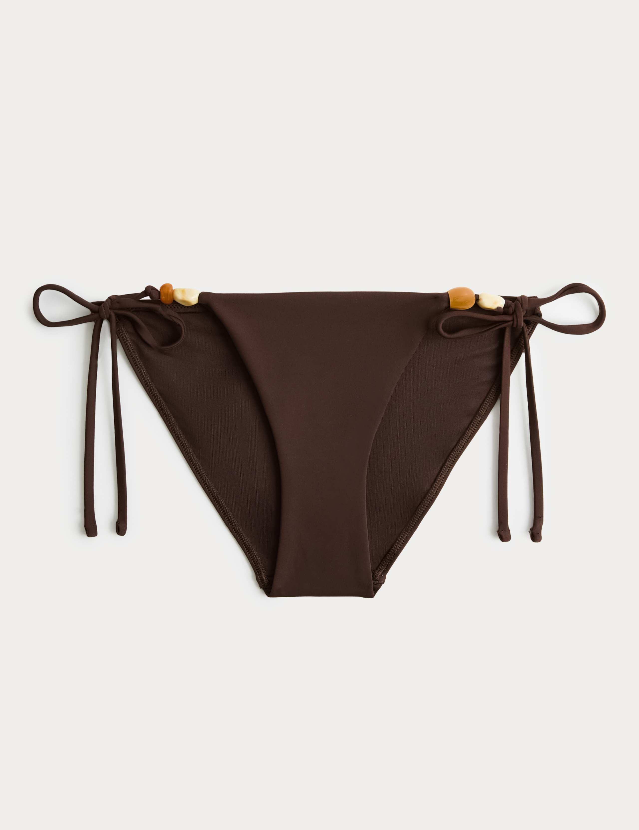 Beaded Tie Side Bikini Bottoms 2 of 6