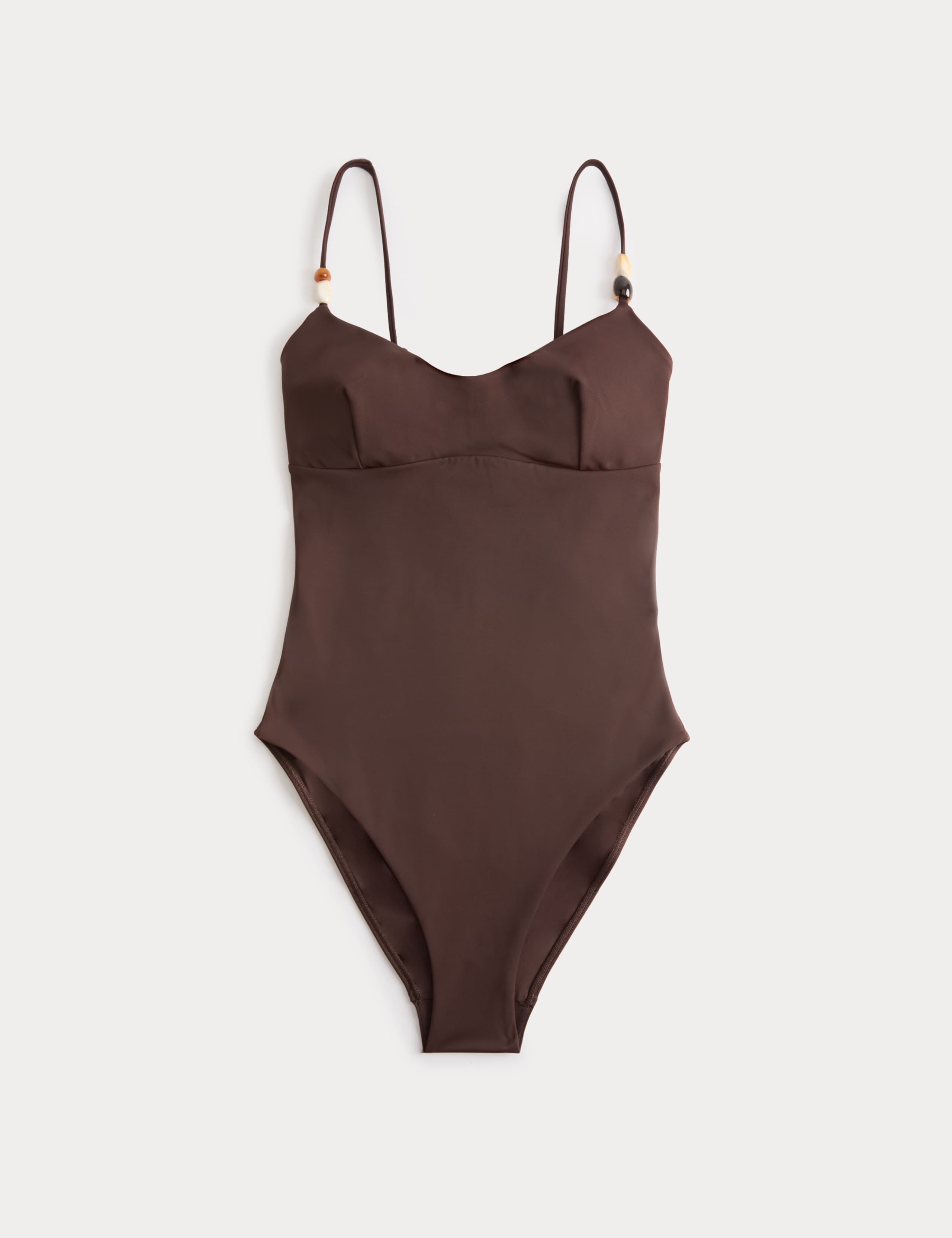 Padded Beaded Scoop Neck Swimsuit 1 of 1