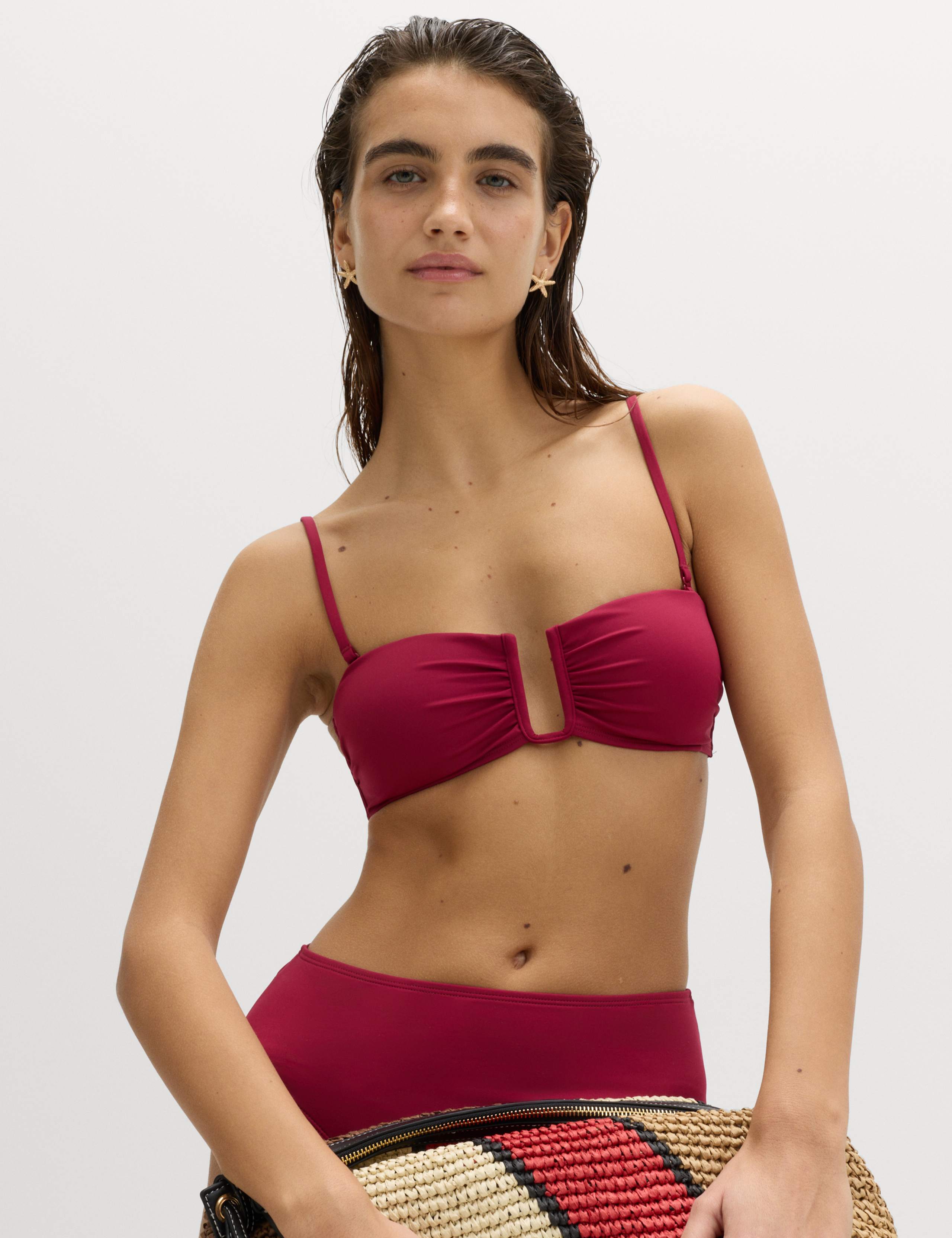 Padded U-Notch Bandeau Bikini Top 1 of 5