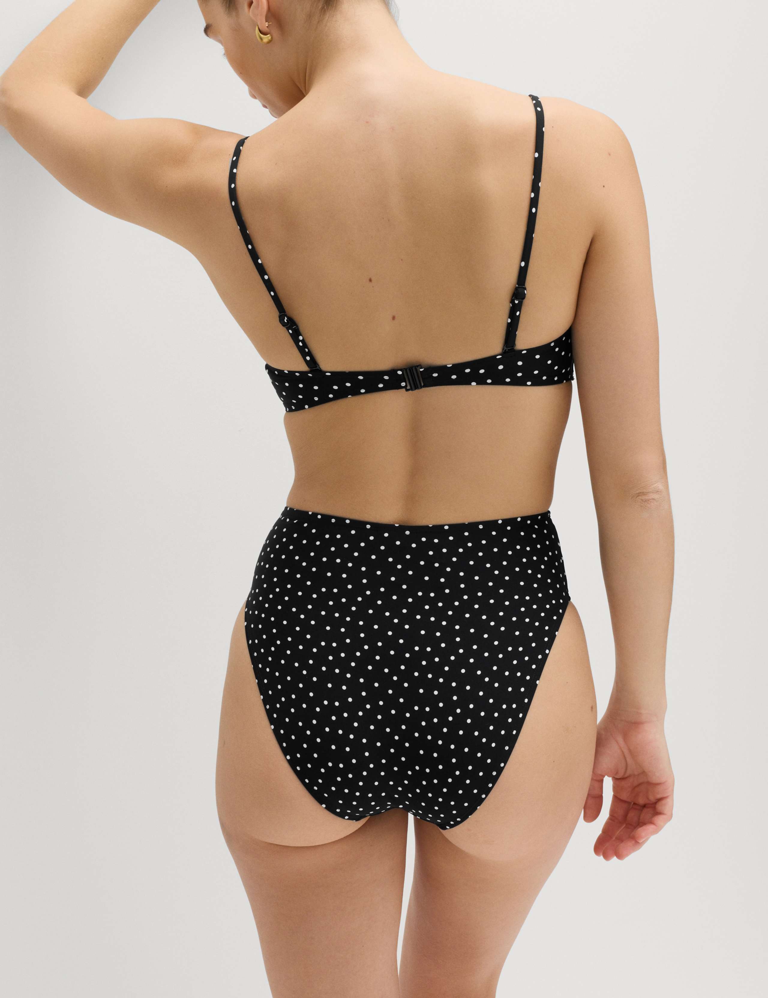 Polka Dot High Waisted Bikini Bottom 3 of 5