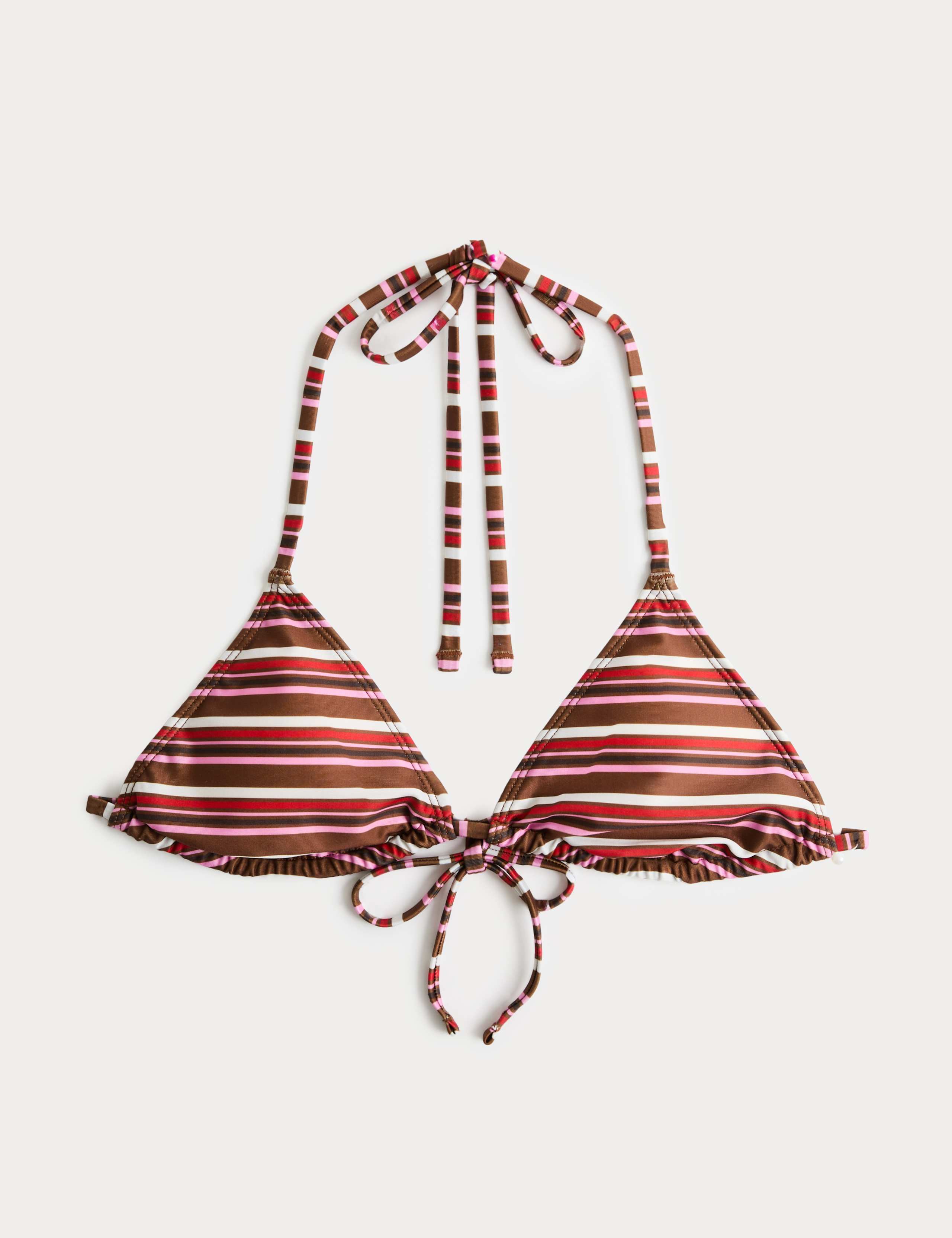 Printed Padded Halterneck Triangle Bikini Top 2 of 7