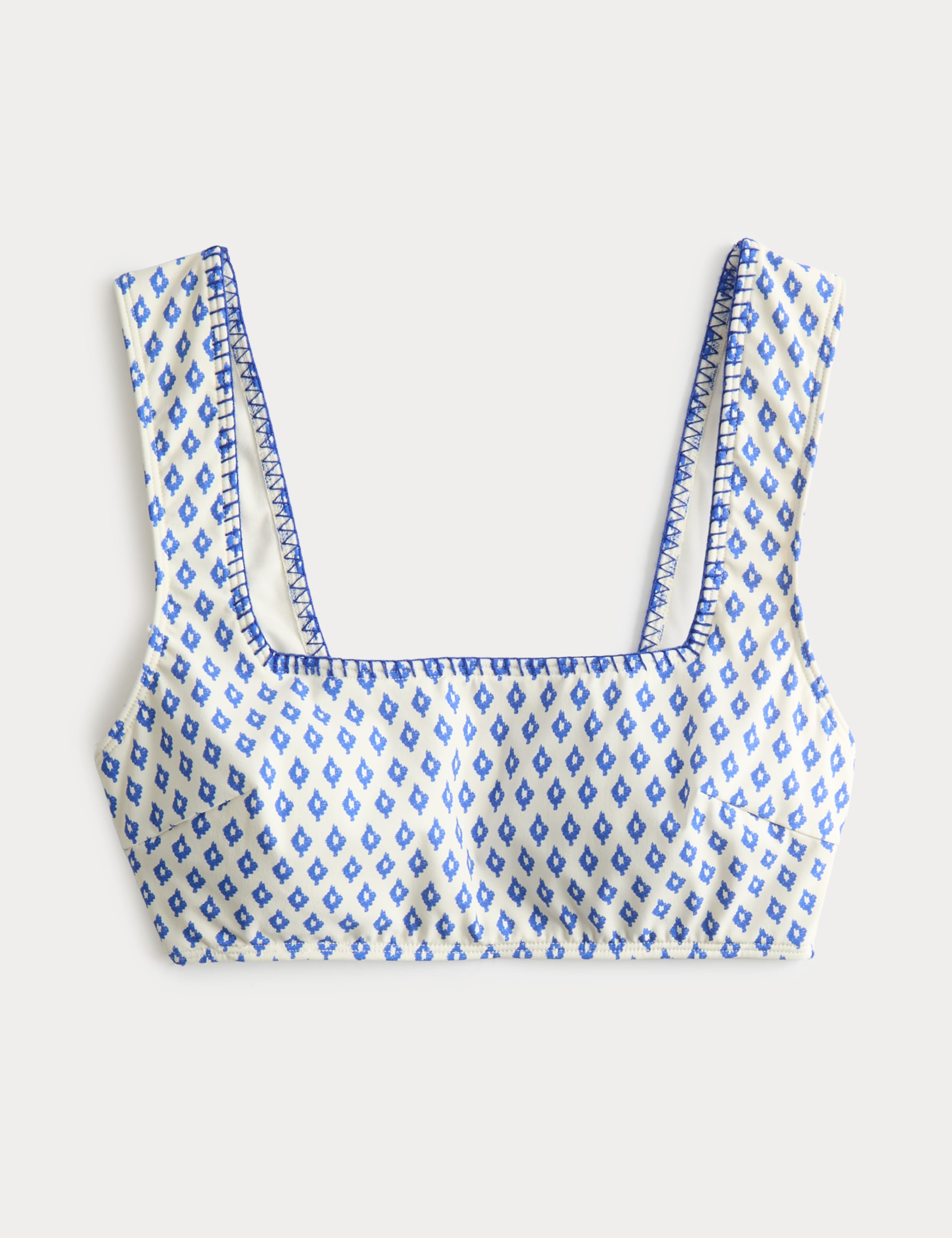 Printed Scoop Neck Whipstitch Bikini Top 2 of 6
