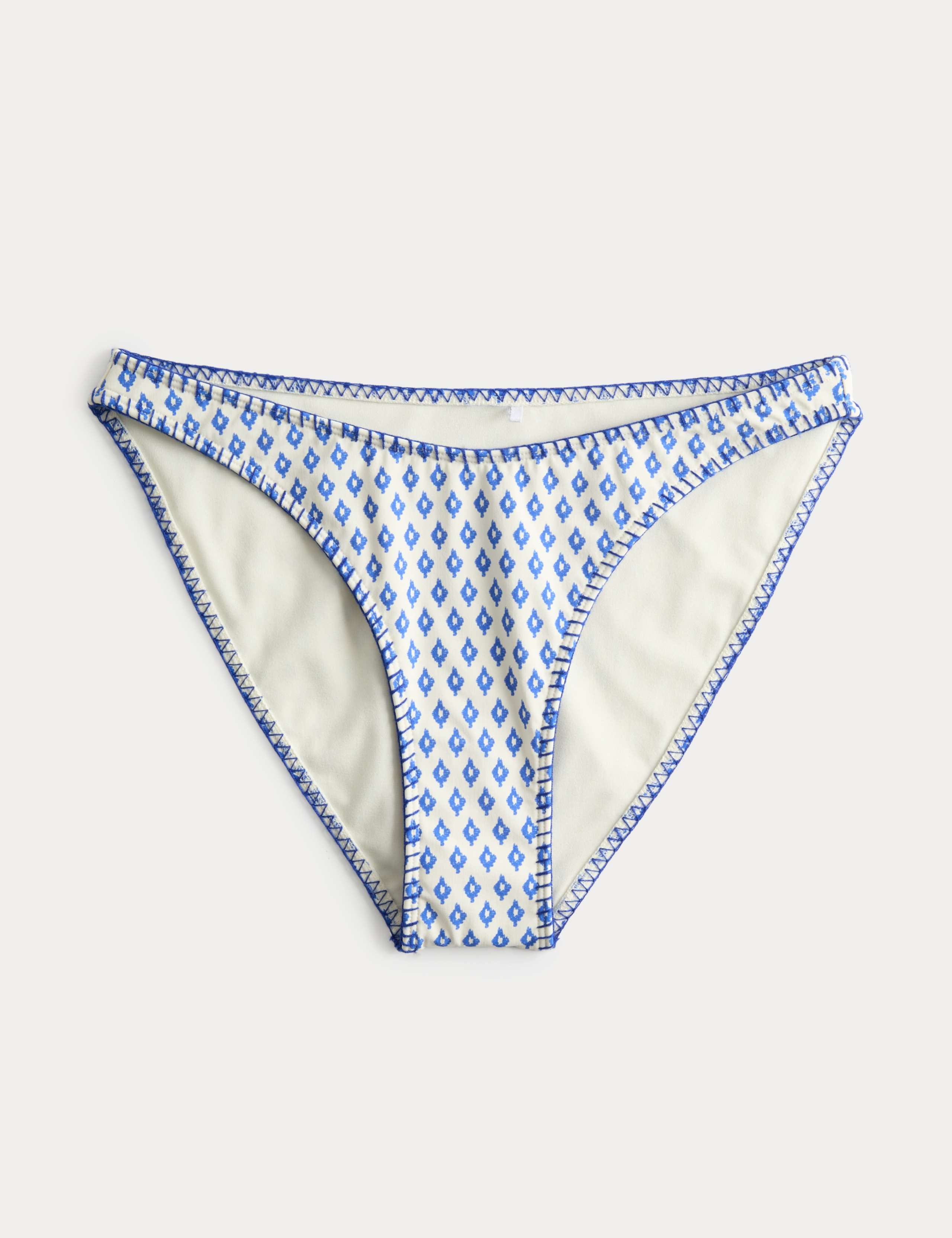 Printed Whipstitch High Leg Bikini Bottoms 2 of 6