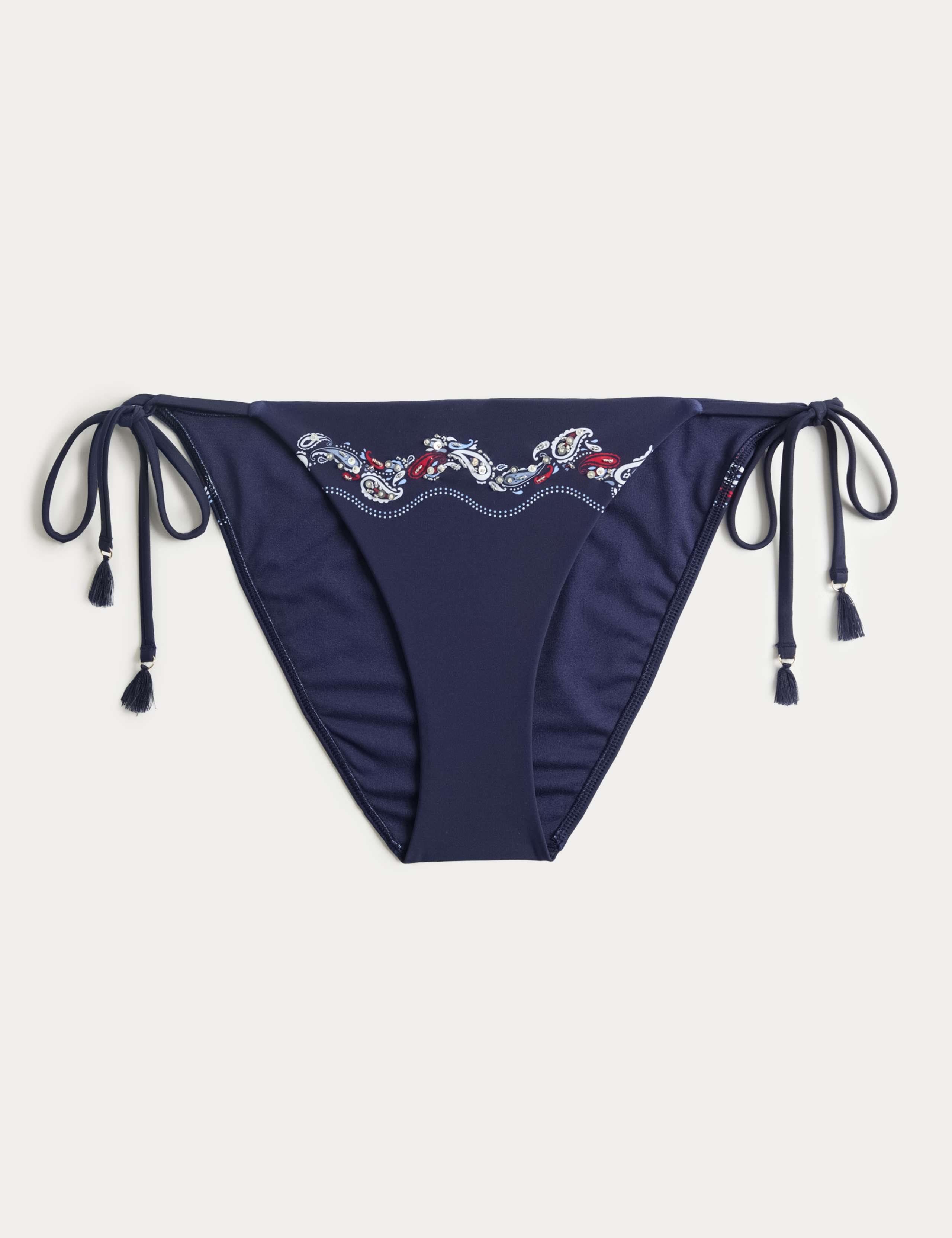 Printed Tie Side Bikini Bottoms 2 of 5