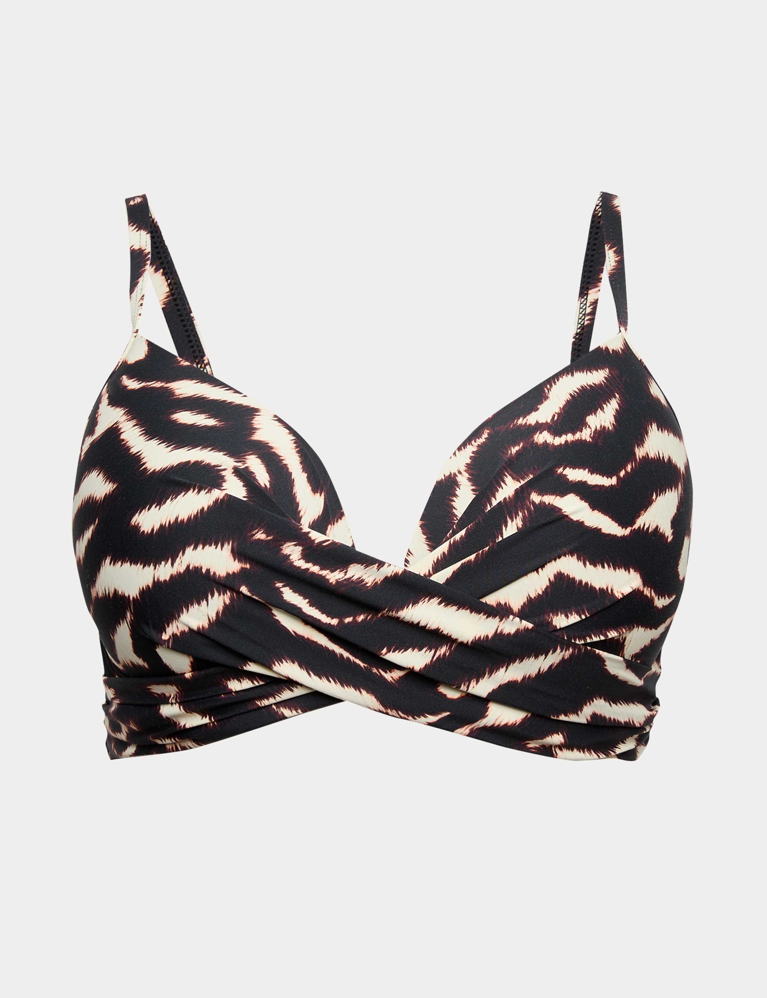 Printed Underwired Plunge Bikini Top (D-G) 1 of 1