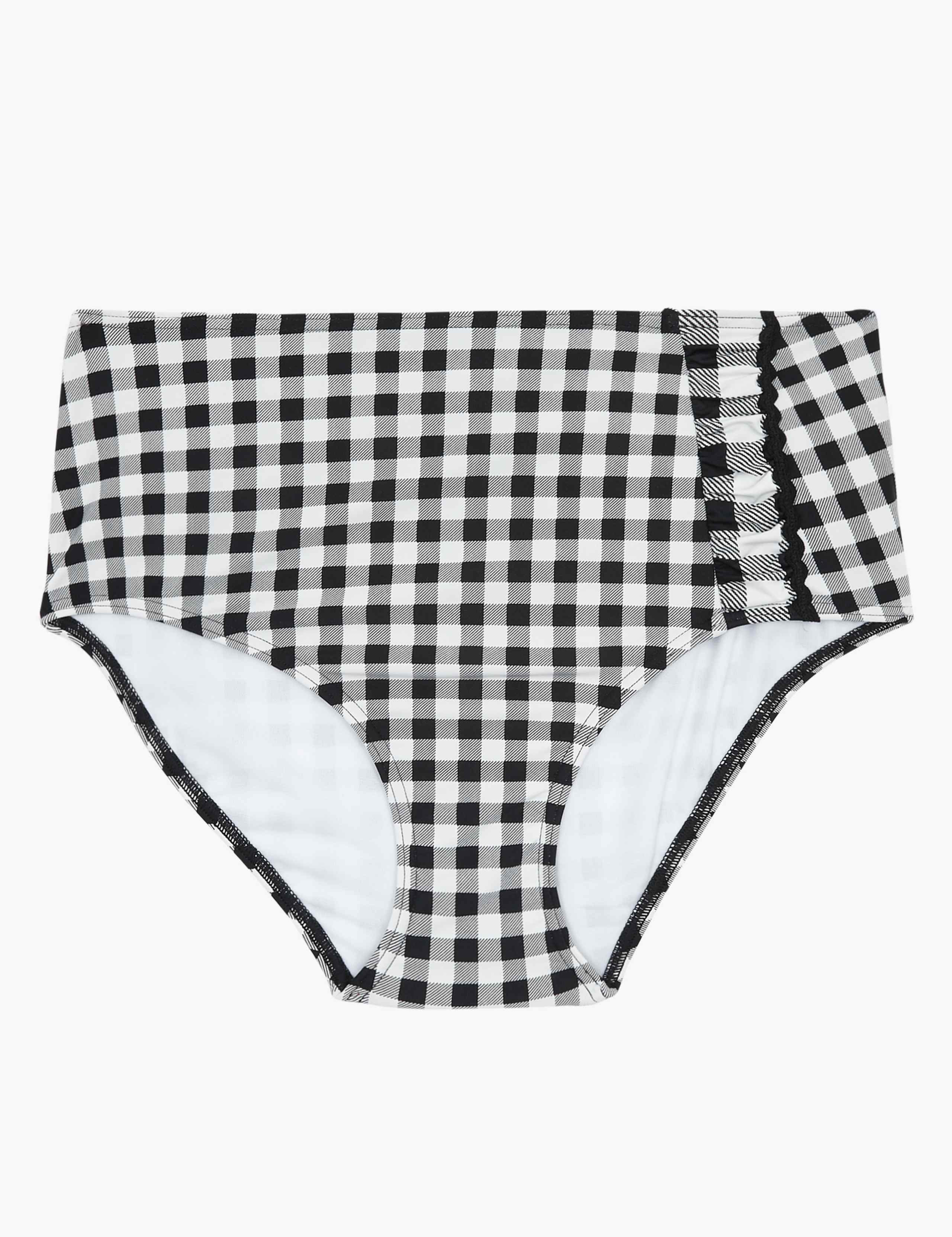 Gingham High Waisted Bikini Bottoms 1 of 1