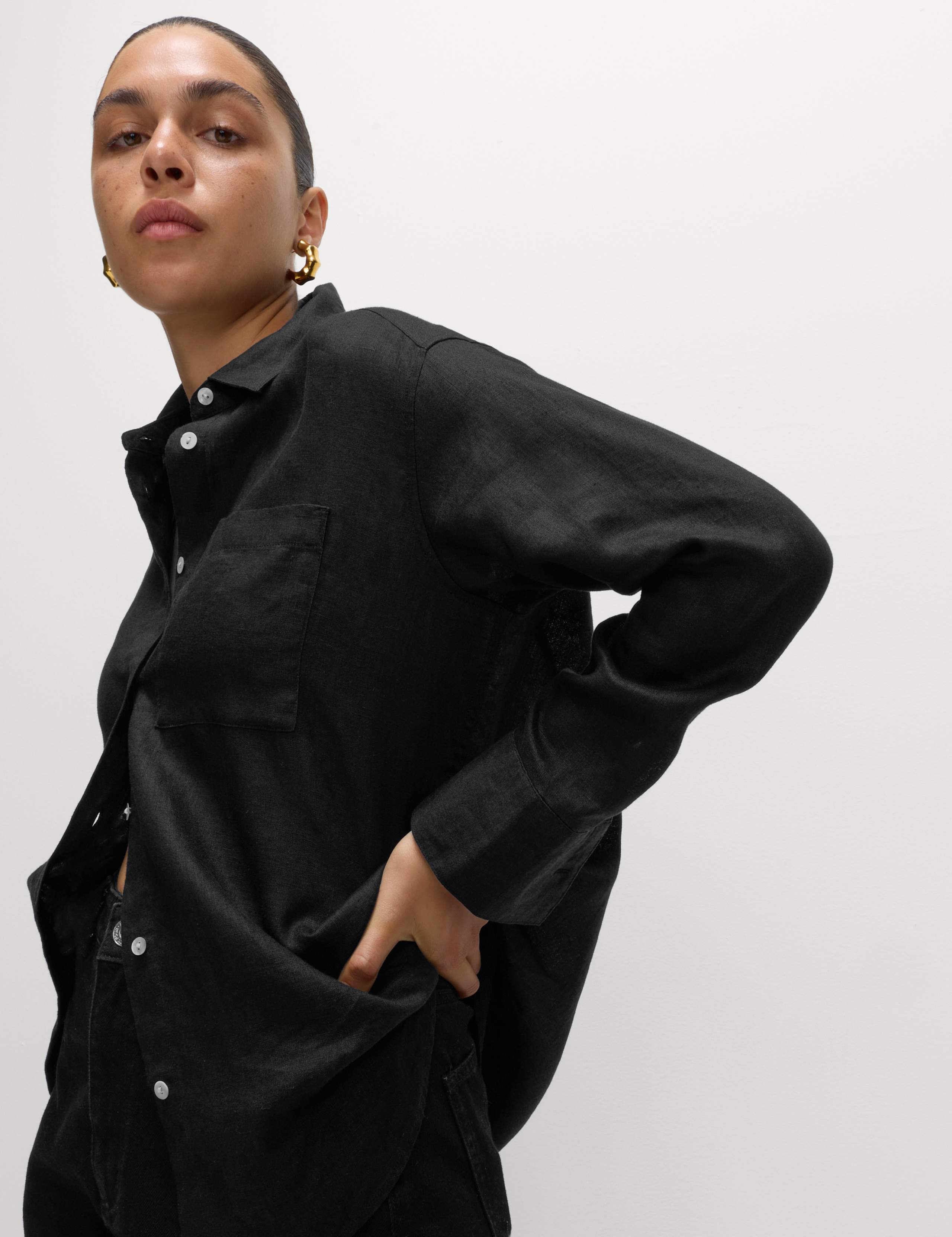 Pure Cotton Collared Beach Shirt 3 of 7