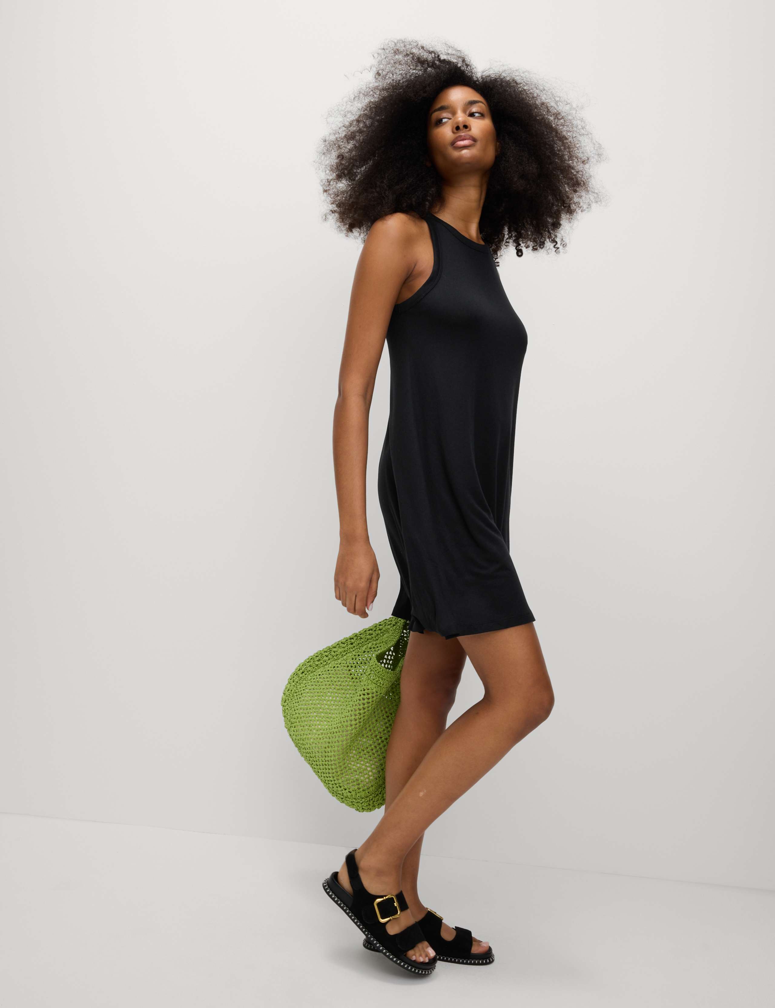 Jersey Racerback Mini Swing Beach Dress 5 of 5