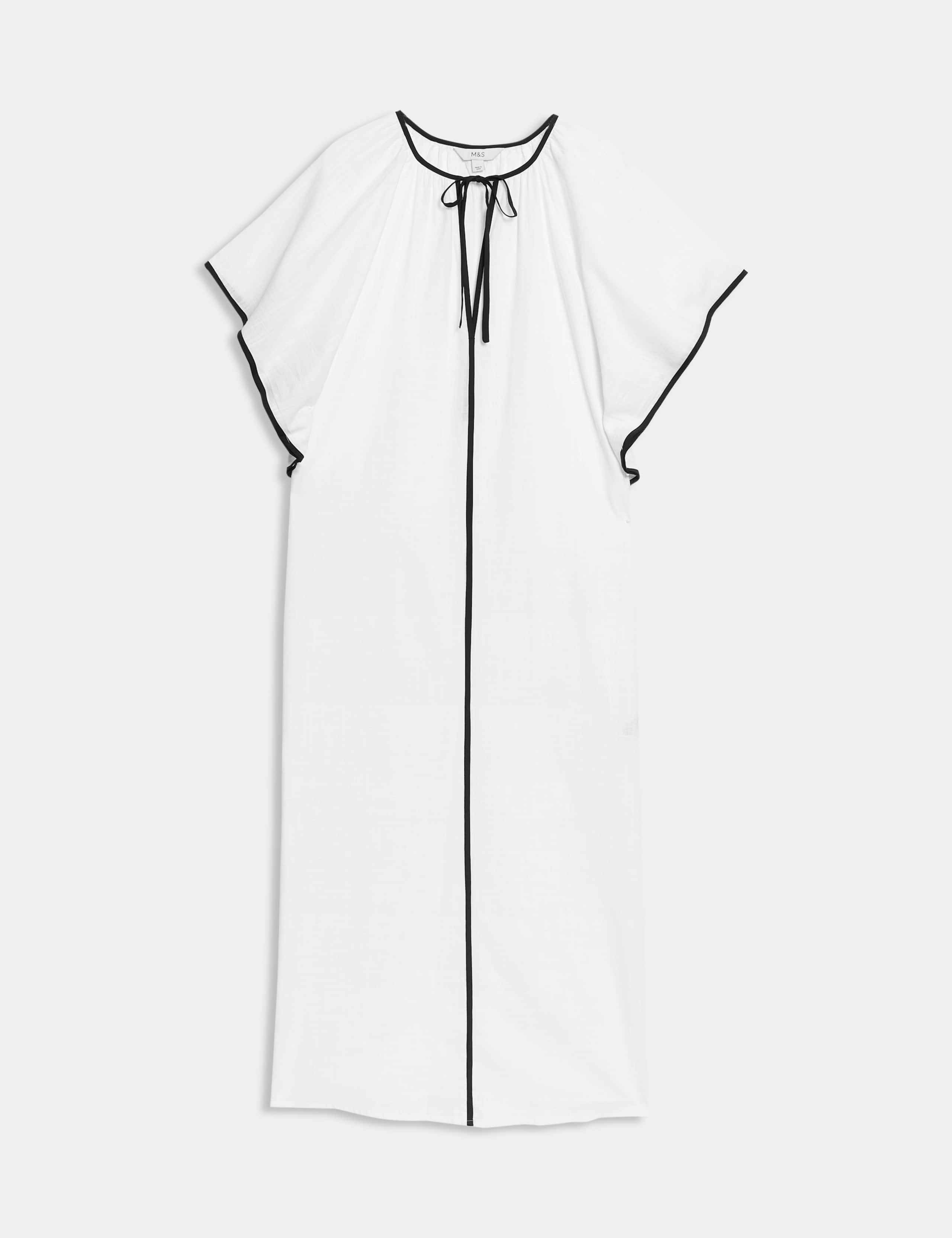 Pure Cotton V-Neck Kaftan Beach Dress 2 of 4