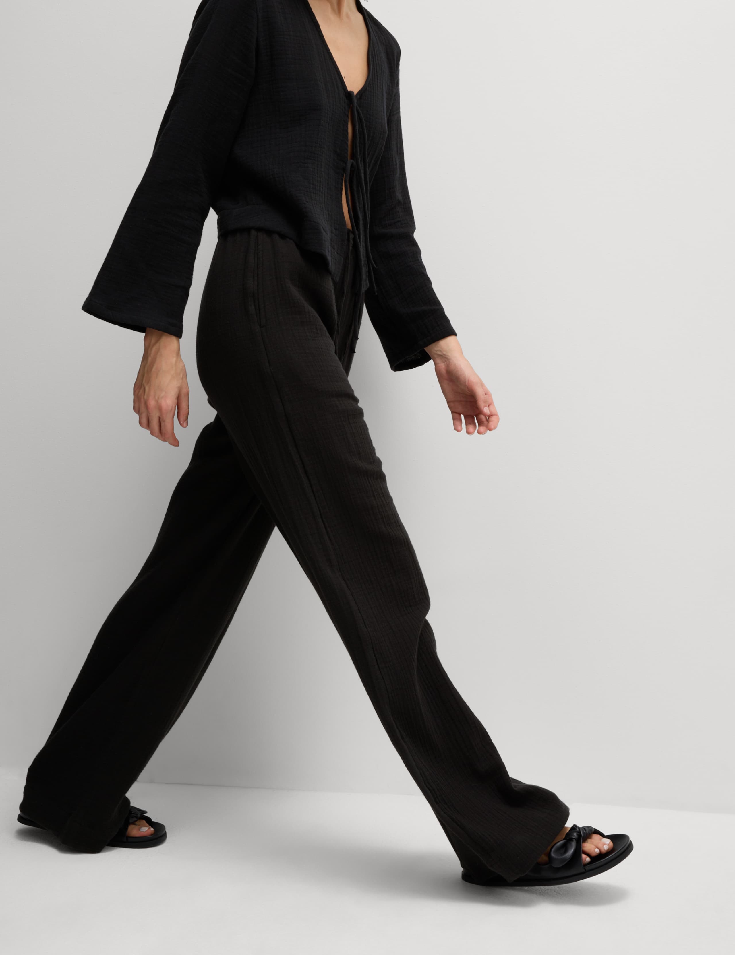 Pure Cotton Drawstring Trousers 4 of 6