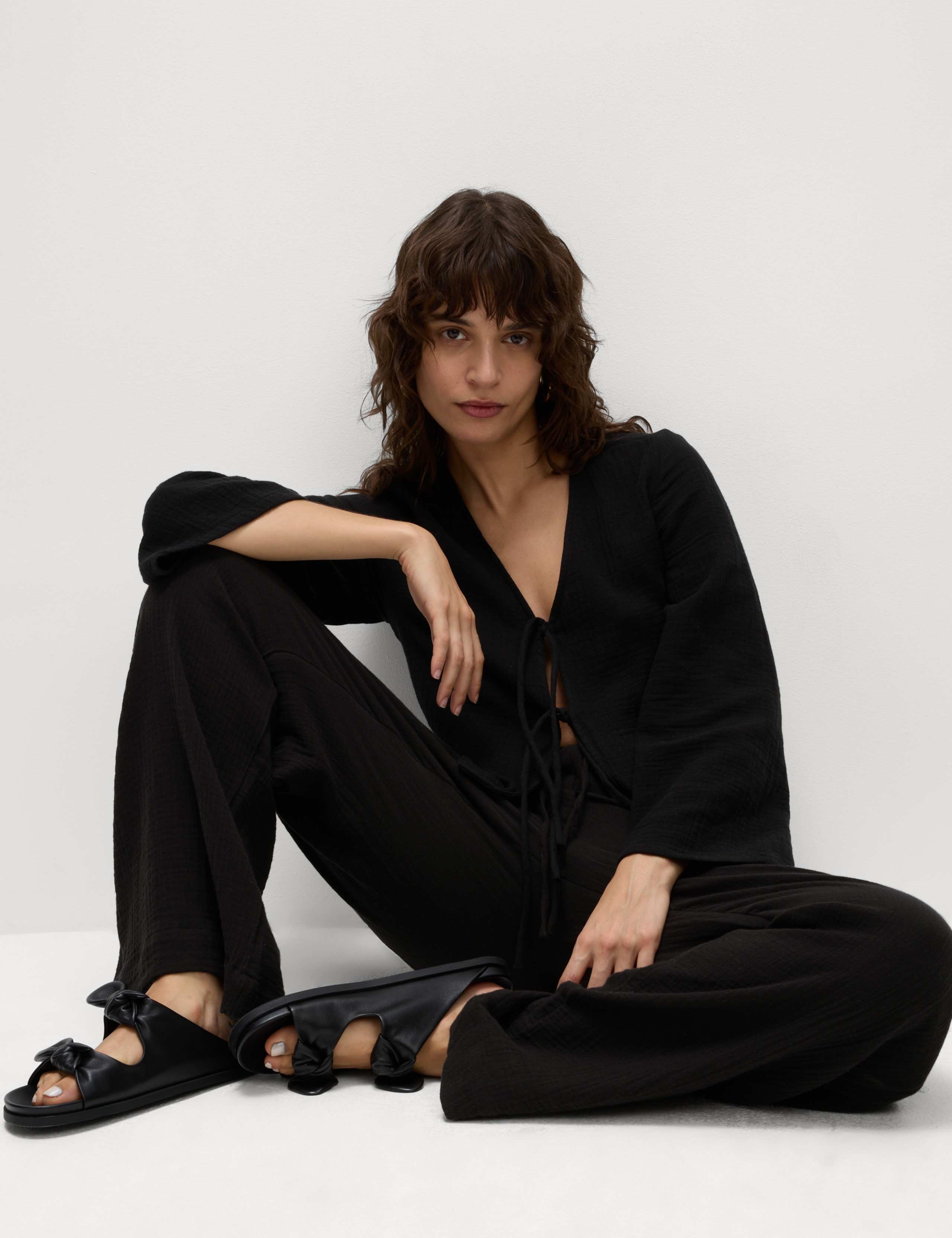 Pure Cotton Drawstring Trousers 6 of 6