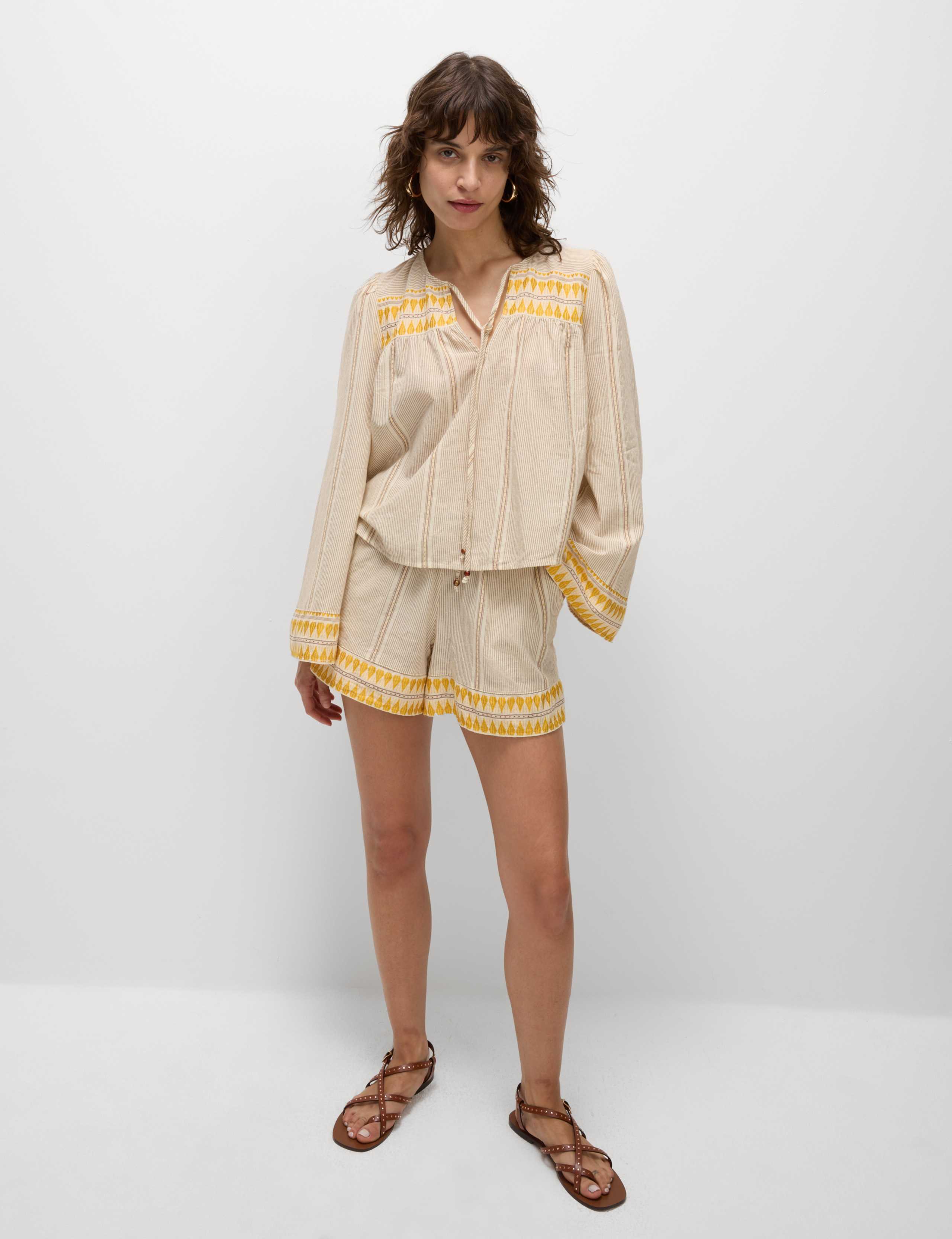 Cotton Rich Jacquard Beach Shorts 6 of 7