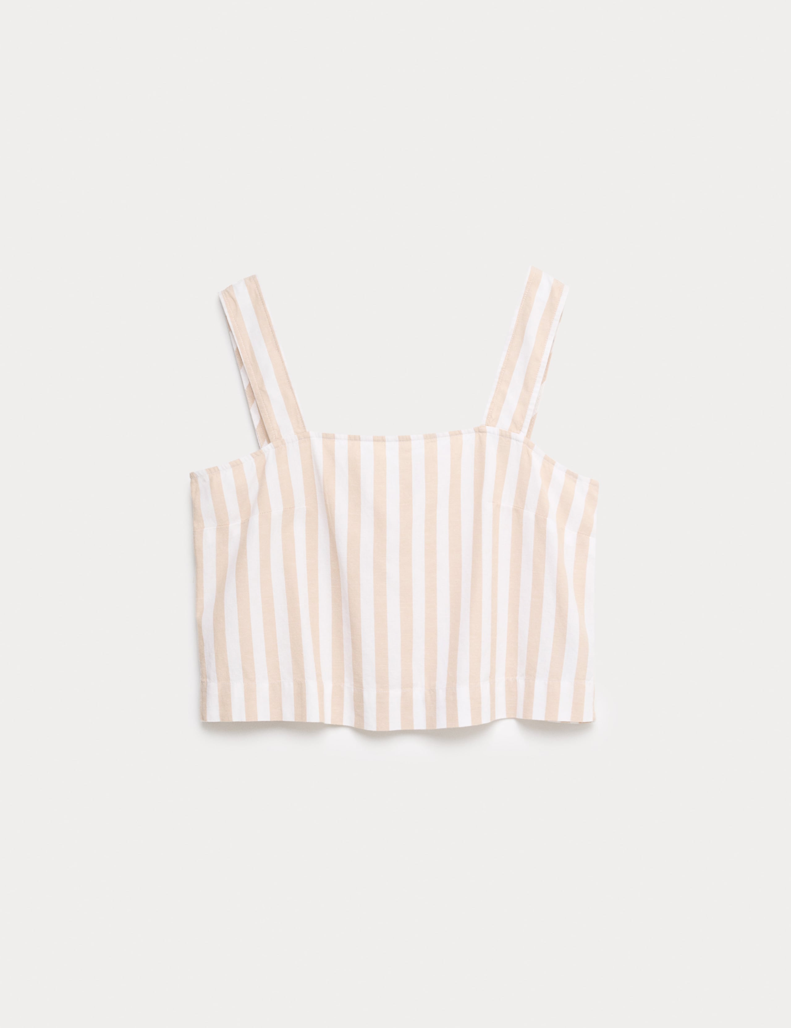 Printed Square Neck Beach Top with Linen 2 of 5