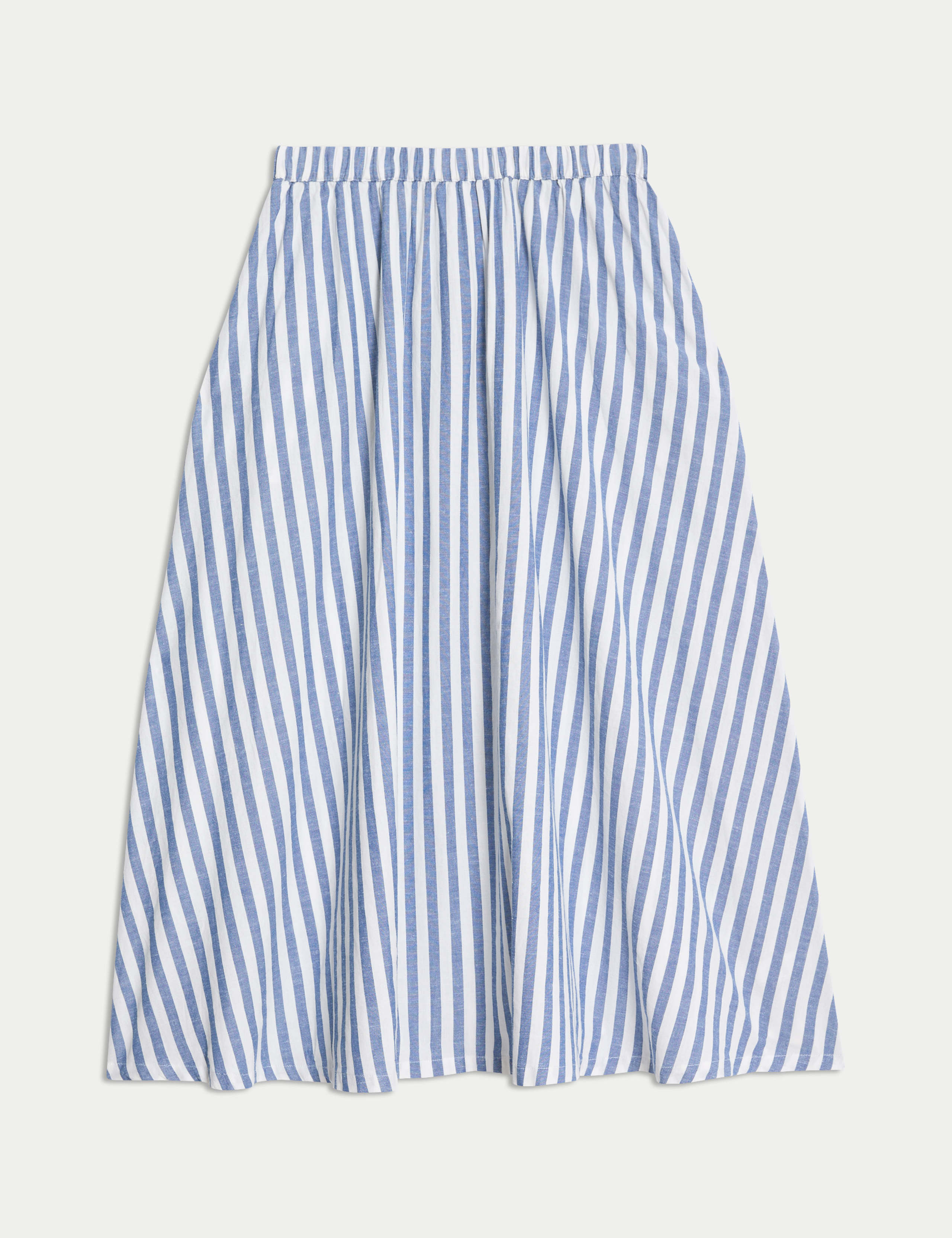 Printed Midaxi Beach Skirt with Linen 2 of 5