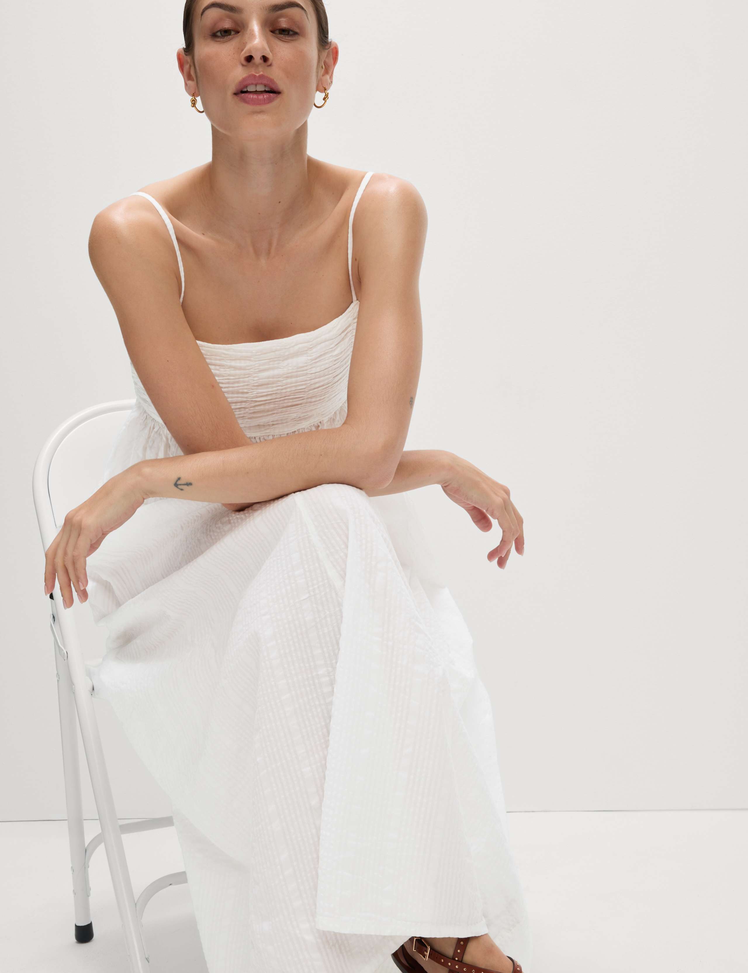 Pure Cotton Square Neck Maxi Beach Dress 7 of 7