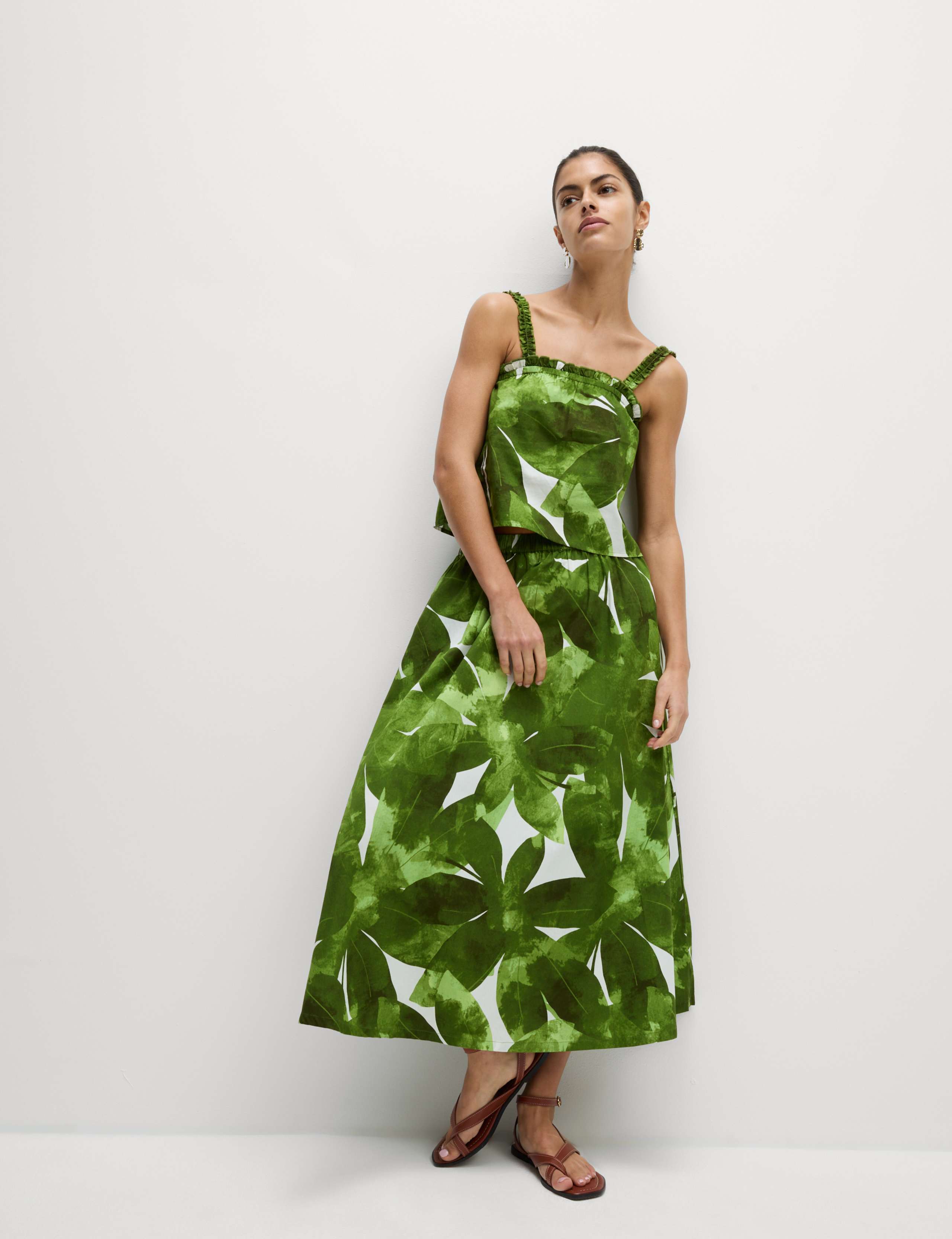 Pure Cotton Printed Midaxi Beach Skirt 6 of 6