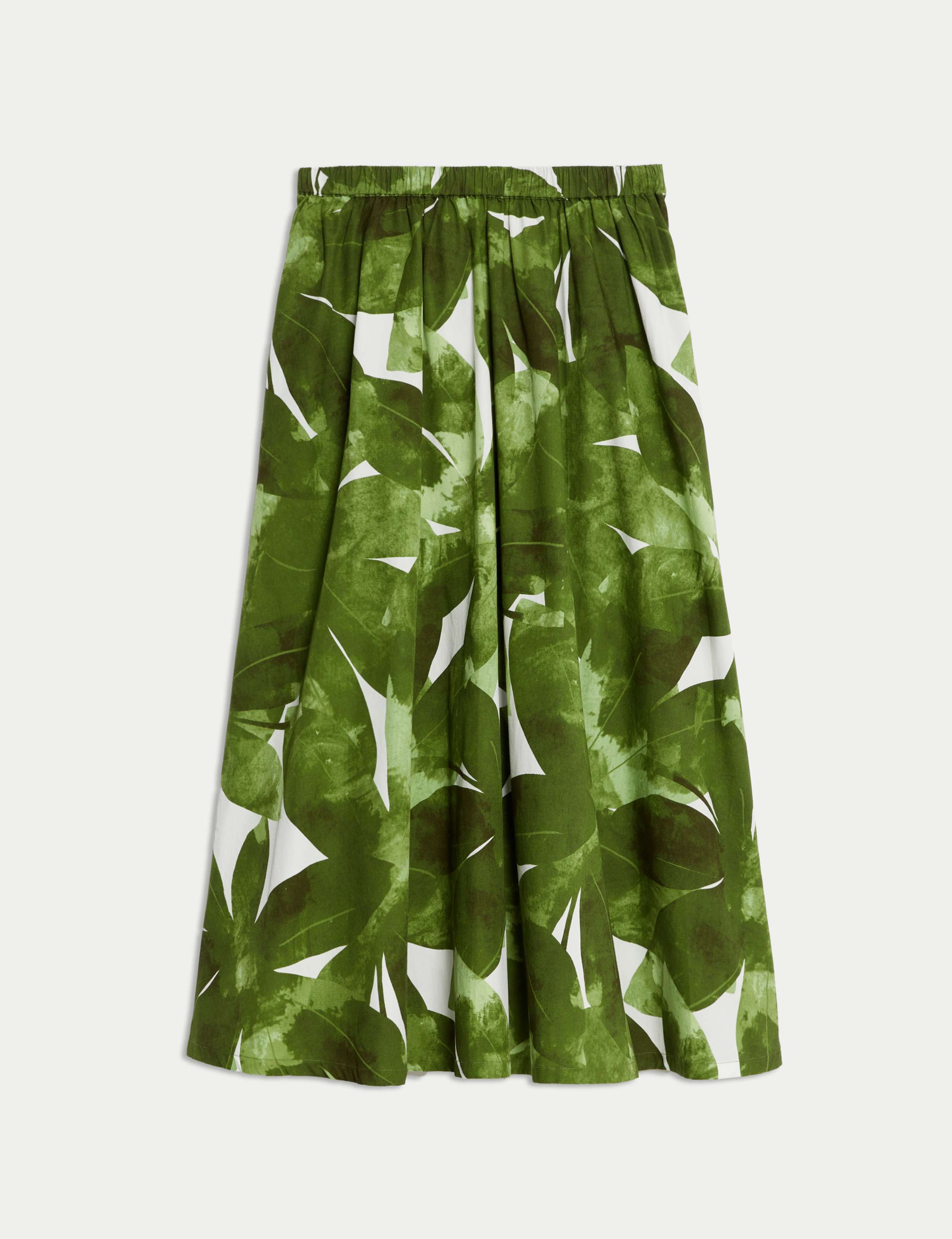 Pure Cotton Printed Midaxi Beach Skirt 2 of 6